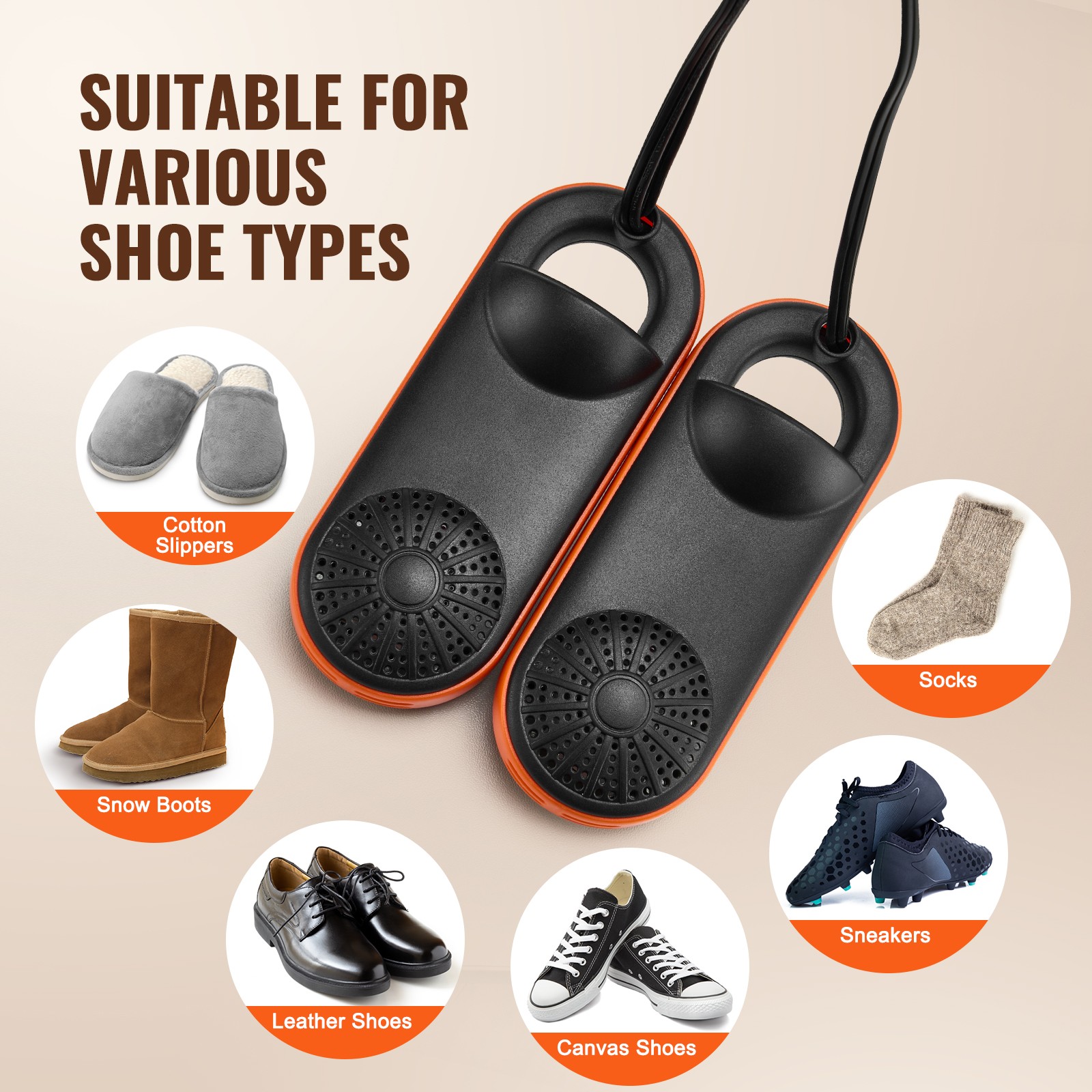 VEVOR Boot Dryer Shoe Dryer Portable Electric Footwear Dryer for Shoes Gloves So