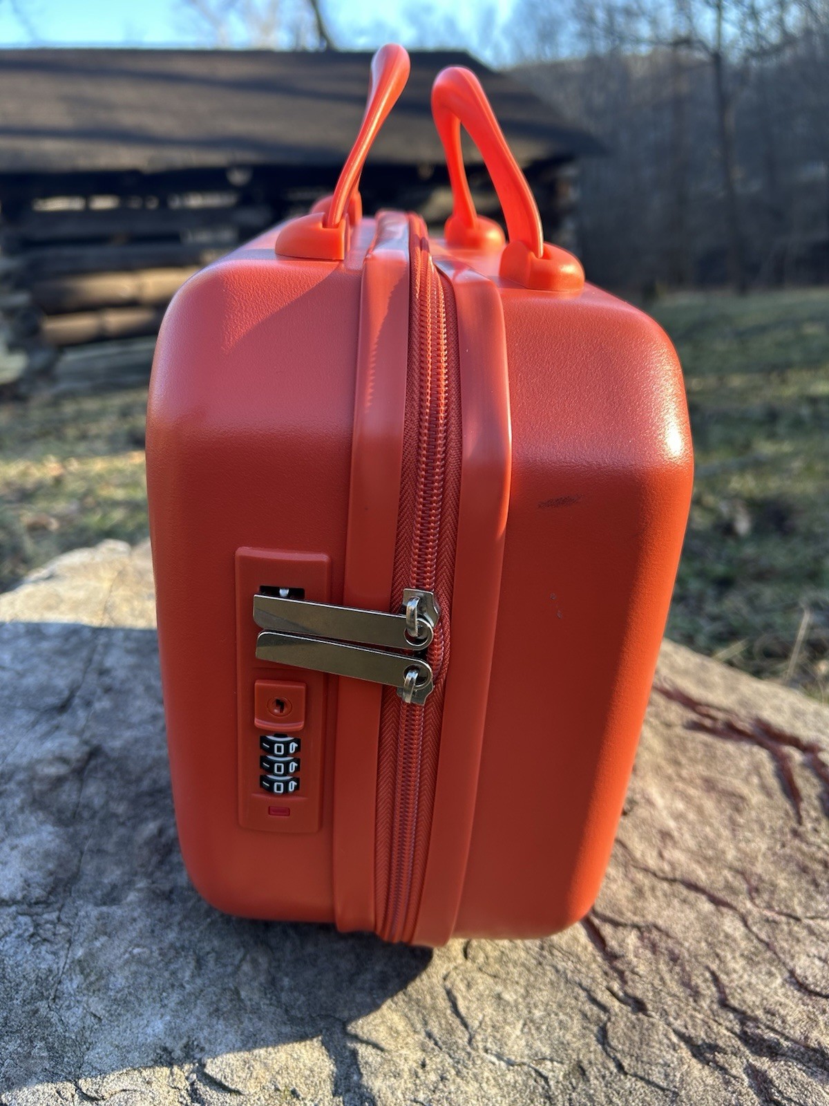 Hard Shell Makeup Train Case Vanity Suitcase Combination Lock Retro MYLADY STYLE