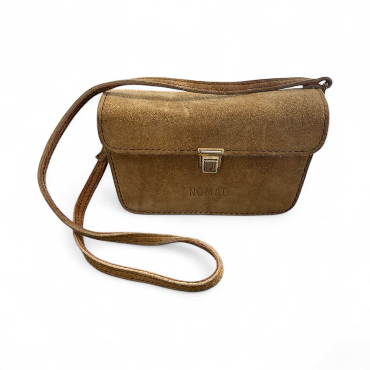 Vintage Nomad Suede Leather Detachable Side Bag with Velvet Lining