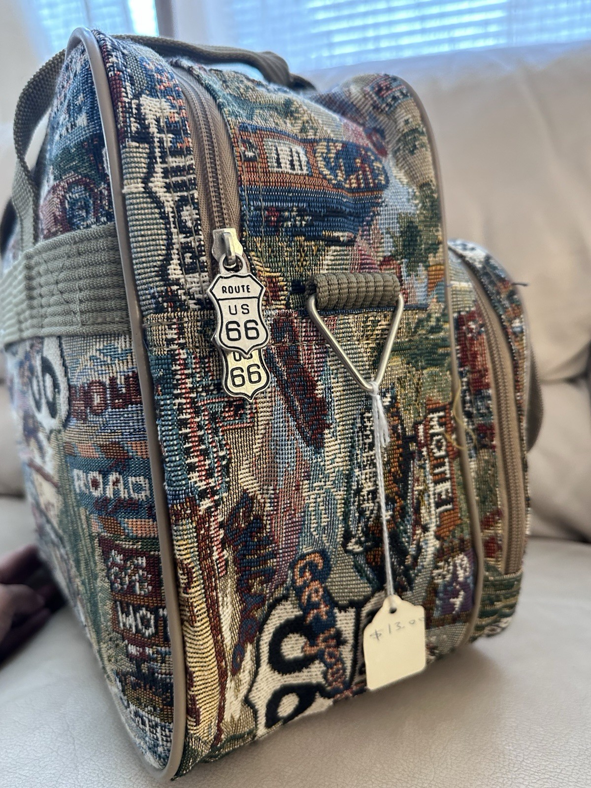 NWT Pioneer Express Don’t Route 66 Vintage Small Duffle Bag Travel Luggage New