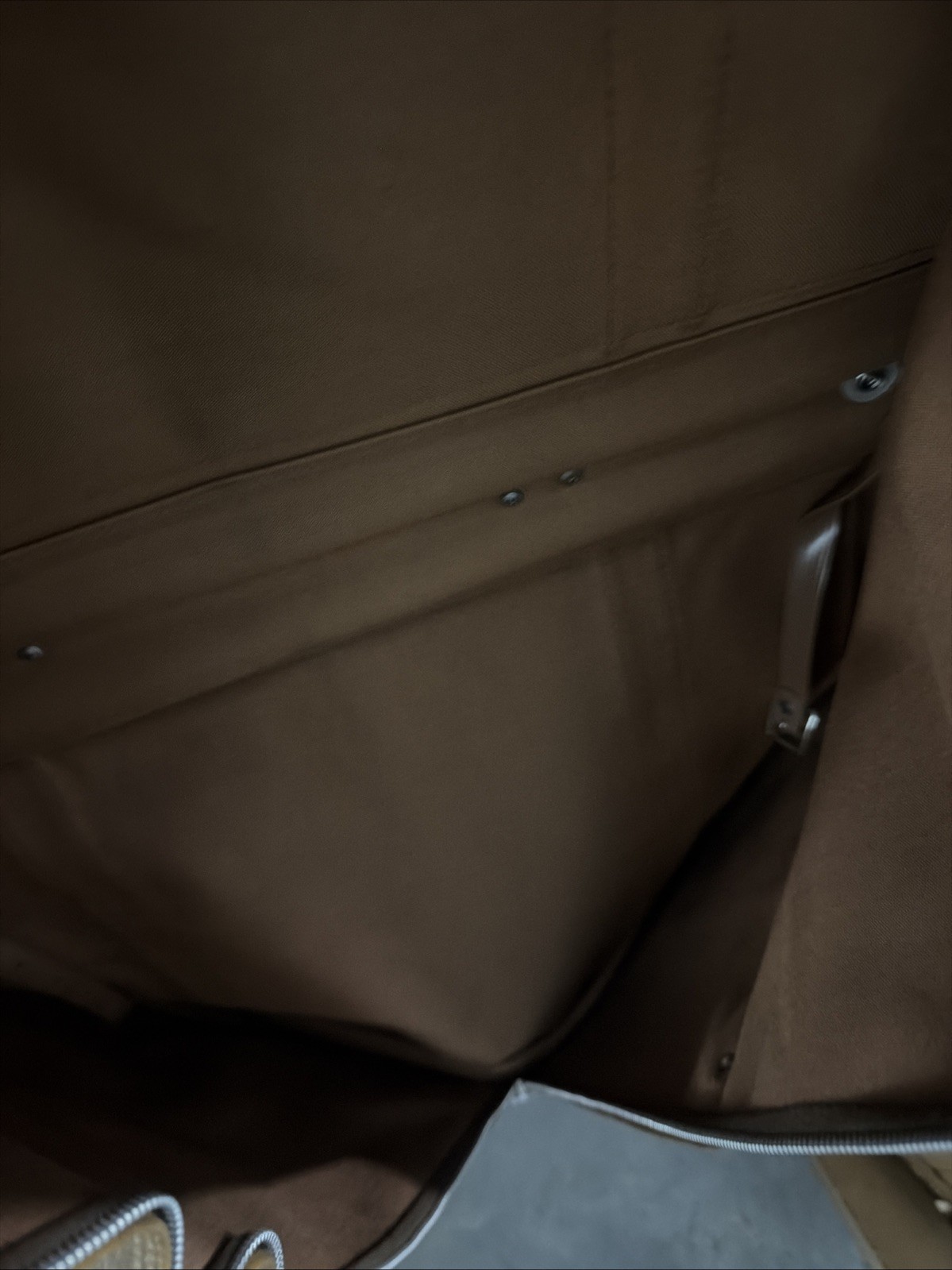 Vintage American Tourister Escort Garment Bag Faux Leather Brown Suit Carrier *