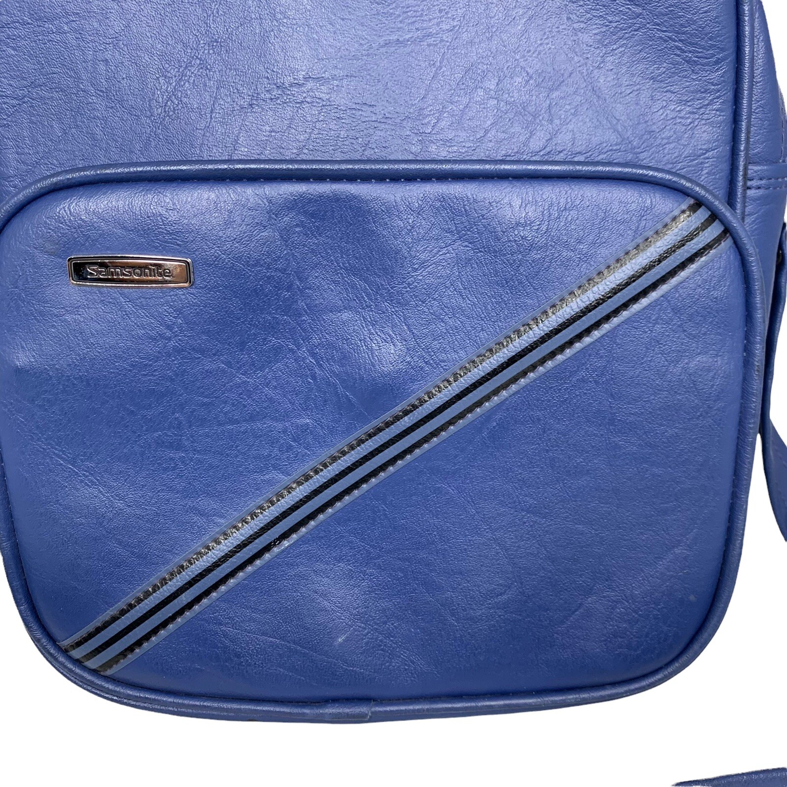 Samsonite Concord Vintage Carry On Shoulder Bag Travel Weekender Blue VGUC