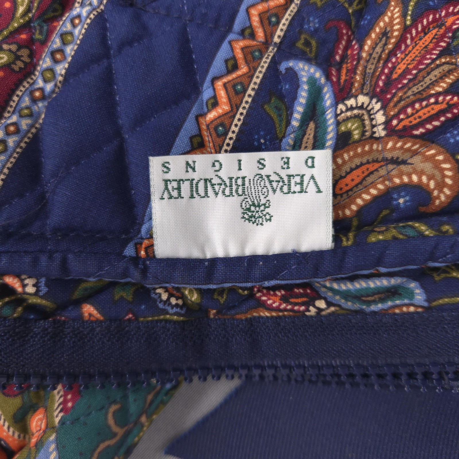 Vtg Vera Bradley Garment Bag Quilted Cotton Patchwork Travel Luggage USA 47×24
