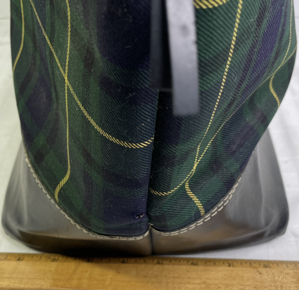 Tartan Plaid Black Navy & Green Tartan Plaid Cooper Bag Luggage Purse Weekender