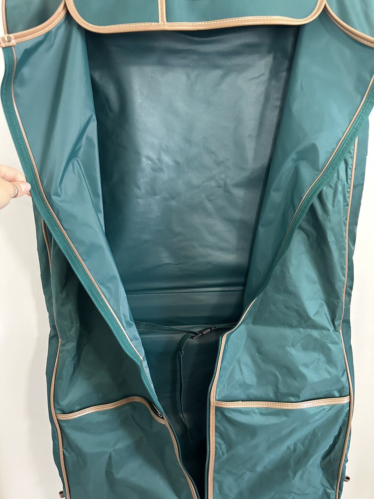Vintage Jaguar Green Suit Garment Travel Bag