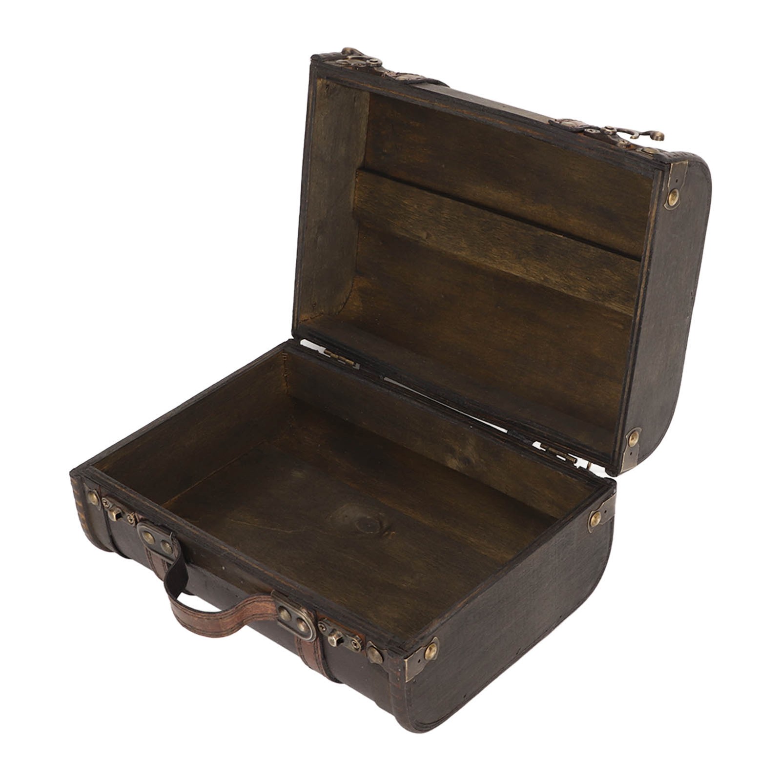 Retro Wooden Suitcase Practical Large Capacity Necklace Box For Travel NEW↑
