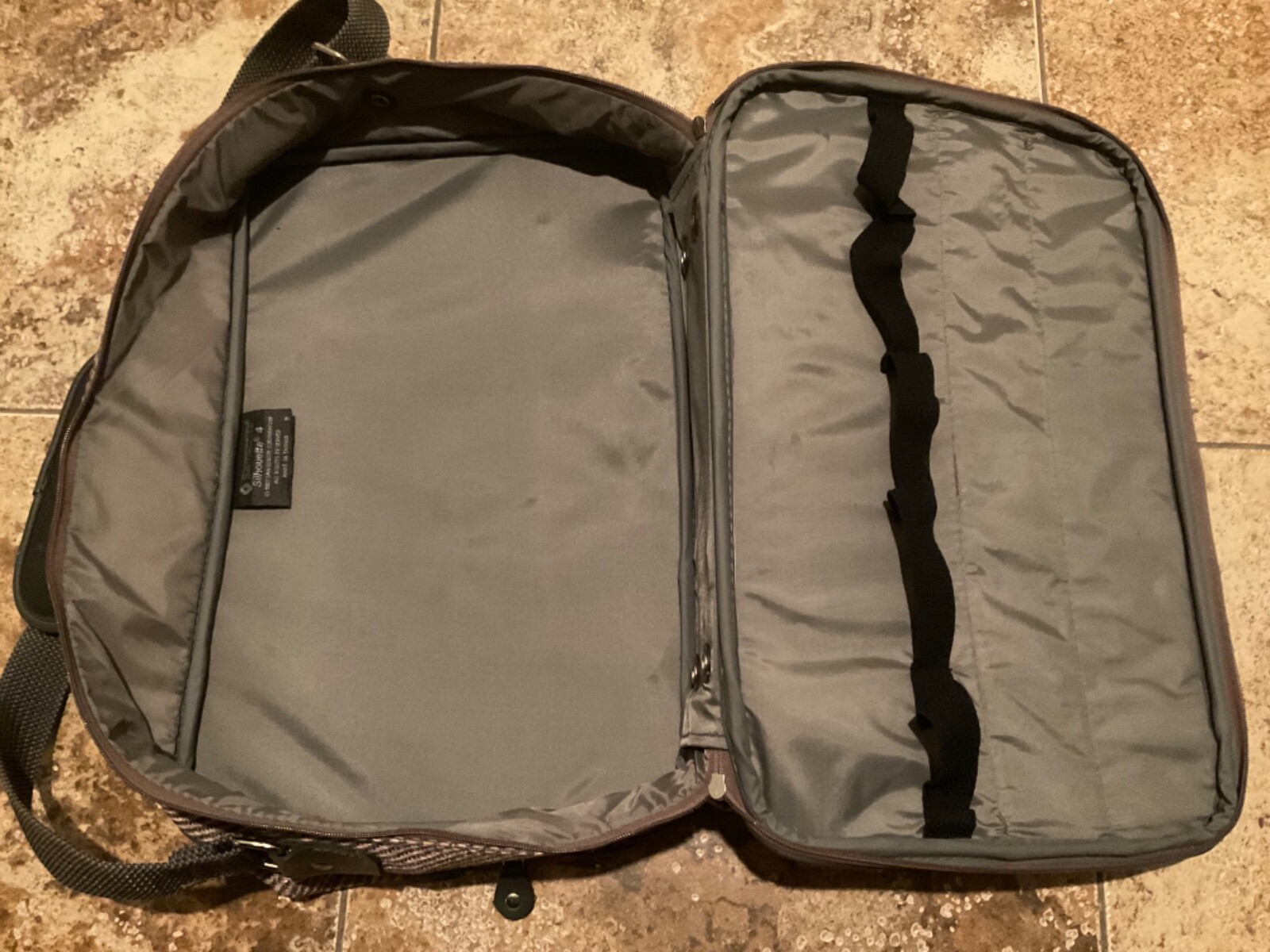 VINTAGE SAMSONITE SILHOUETTE 4 TWEED SOFTSIDE SHOULDER CARRY-ON TRAVEL BAG