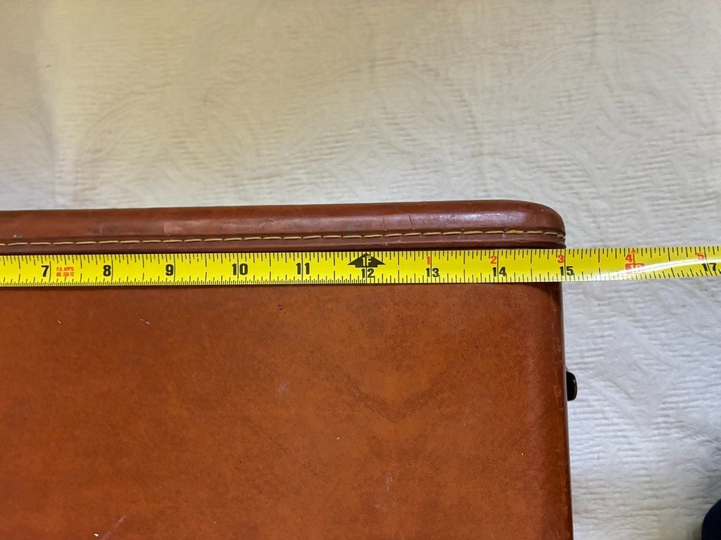 Vintage Samsonite 21″ Shwayder Bros. Leather Hard Shell Luggage Suitcase Brown