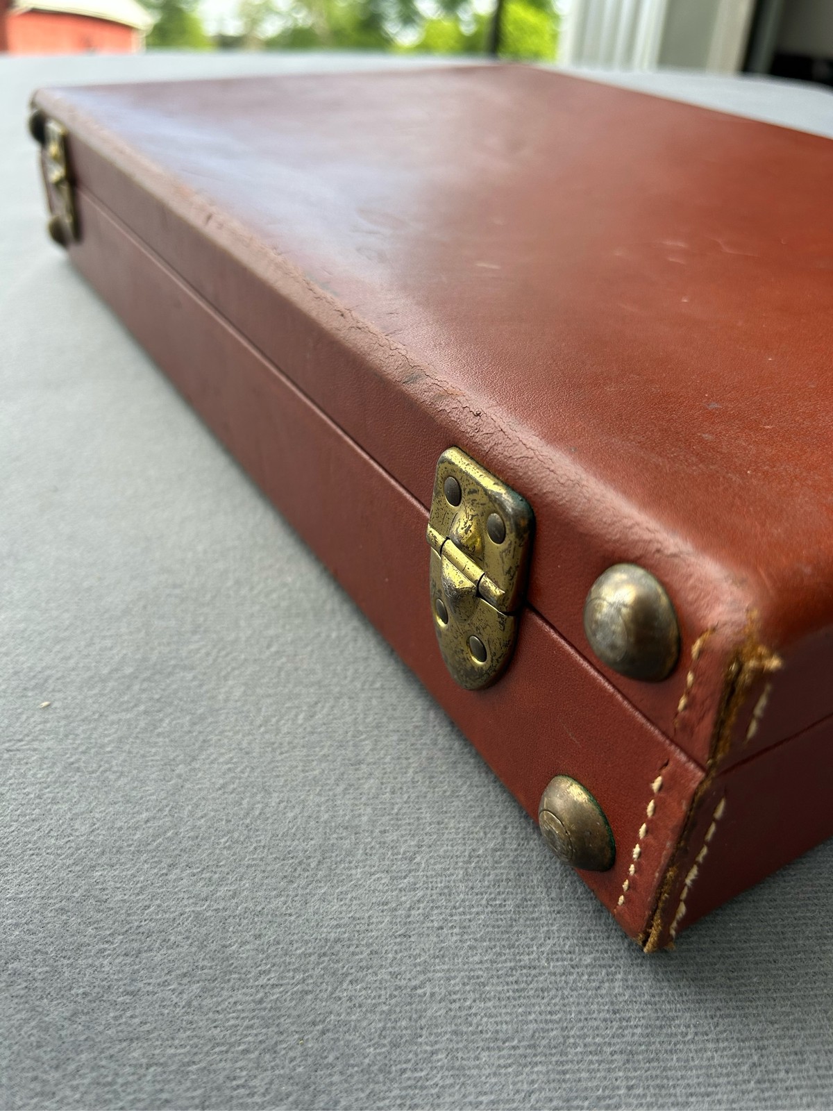 Brown Leather American Voyager Briefcase Attache Laptop Bag