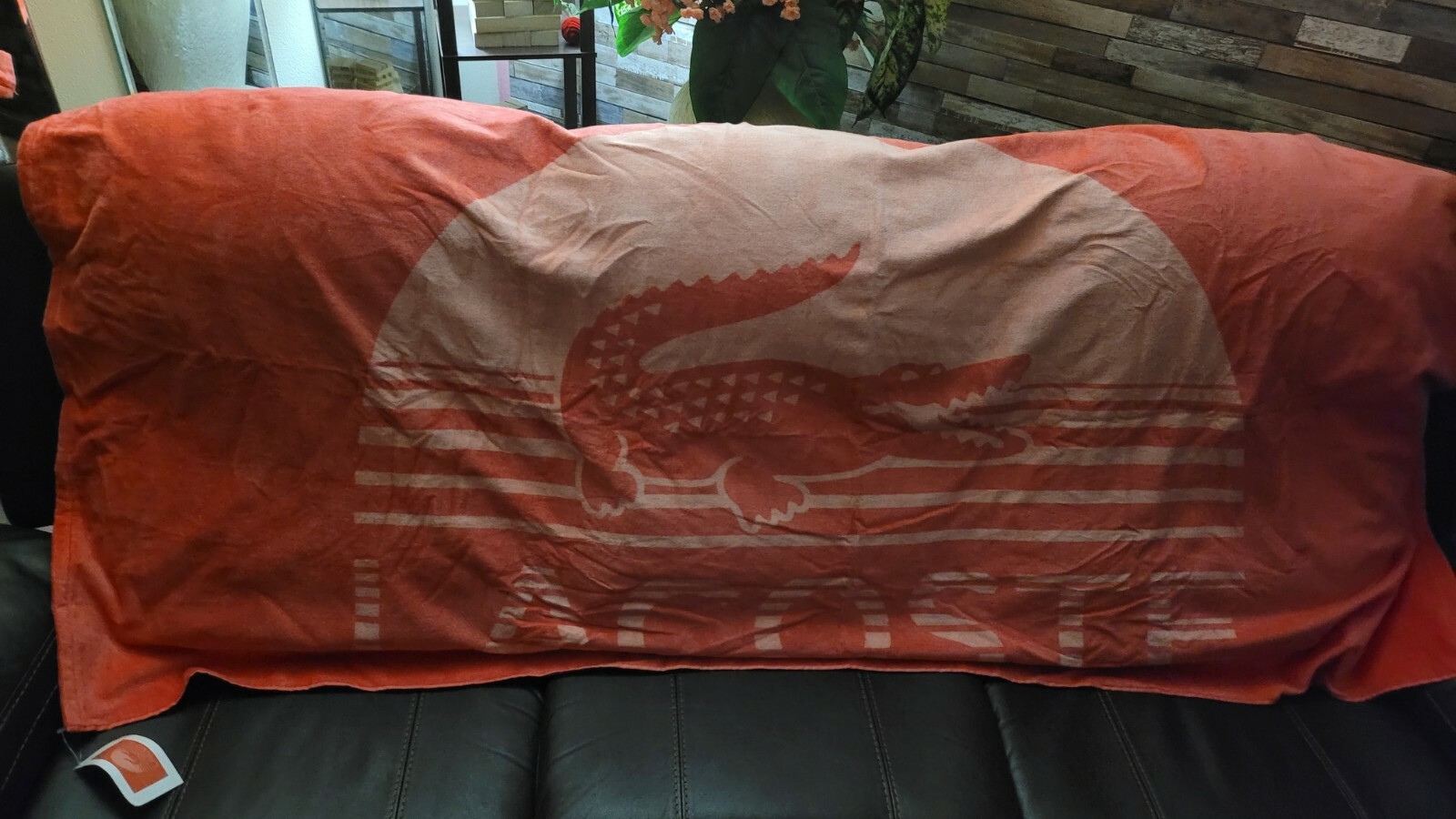 NWT Lacoste Multicolor Beach Towel Big Alligator Logo 36″ x 72″ Vacation Travel