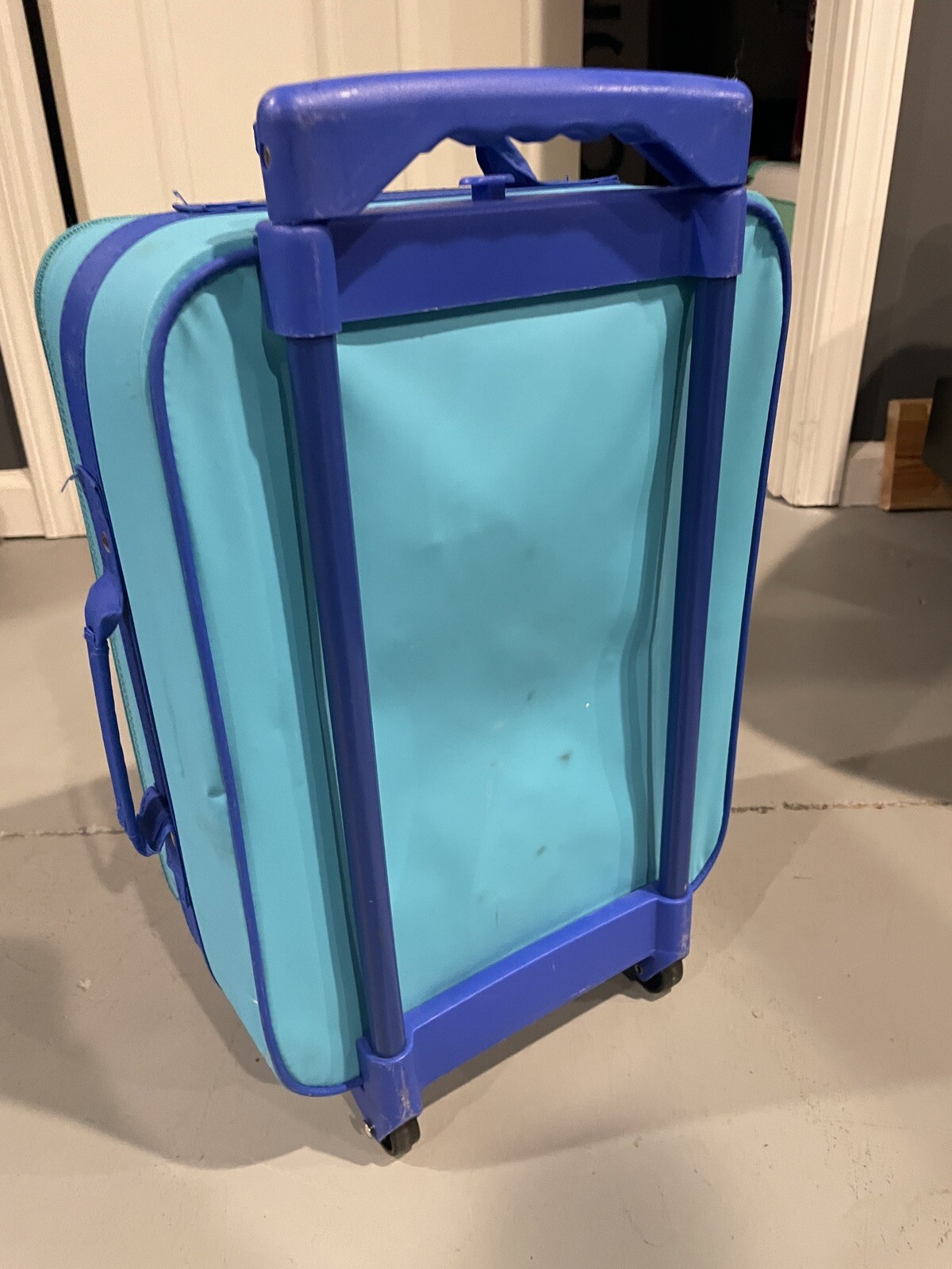 Rare Vintage 90’s Pyramid Disney The Little Mermaid 16” Rolling Luggage Suitcase