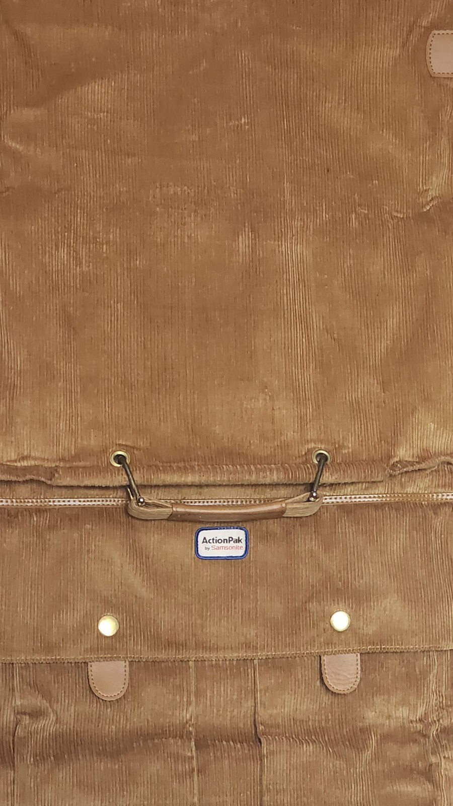 Vintage Garment Bag + 2 Metal Travel Hangers Action Pak By Samsonite 70’s