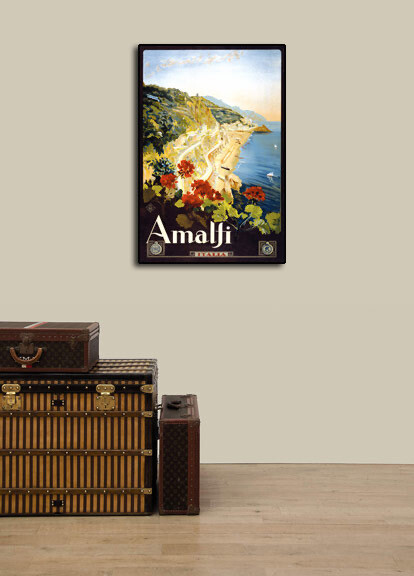 1920s Amalfi Italy Vintage Style Travel Poster Art Print – 24×36