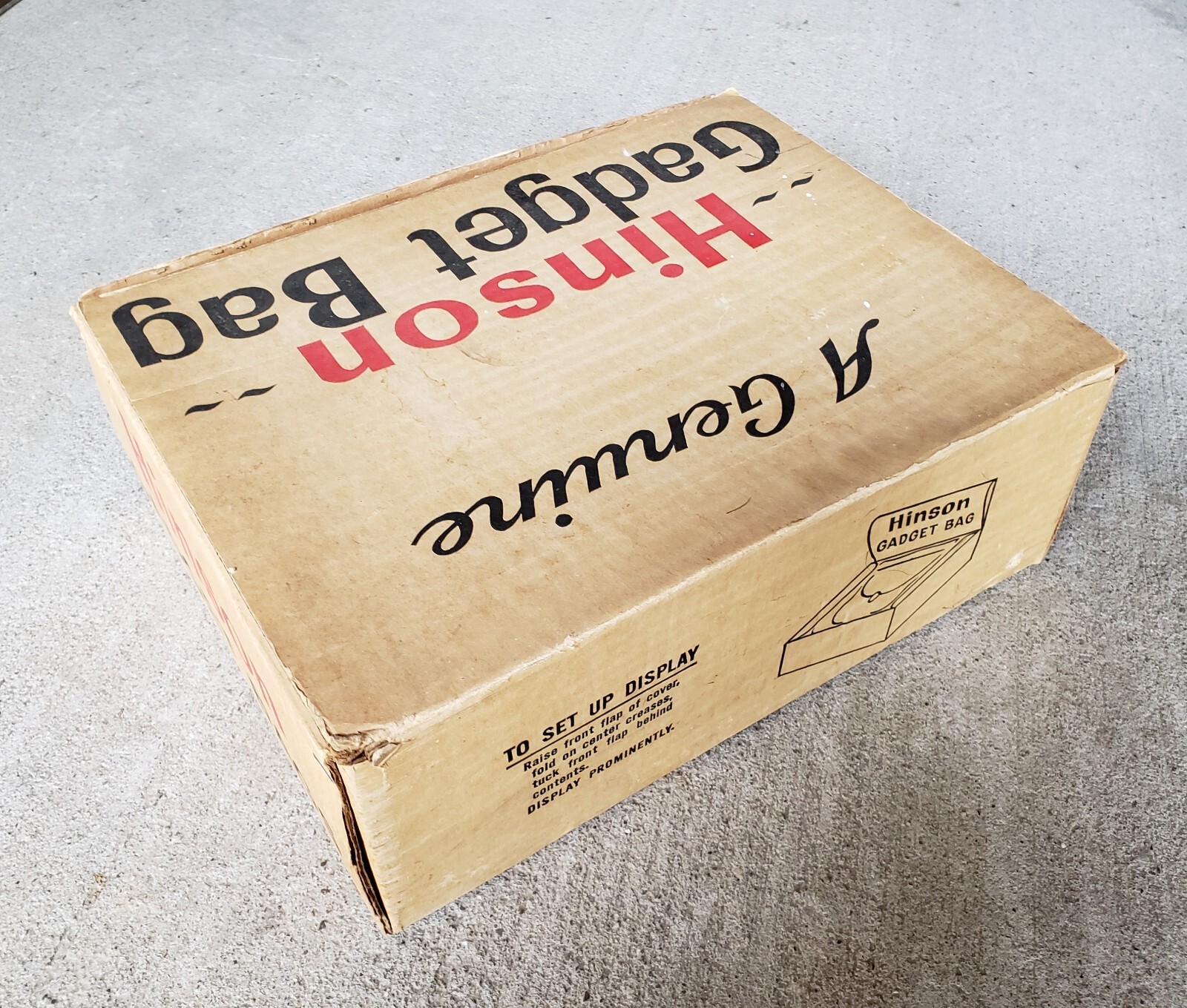 Vintage Original Hinson Garmet Bag Box Empty
