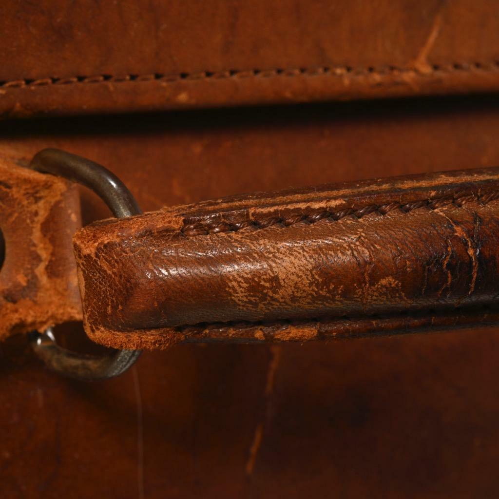 Peal and Company London Bridle Leather Suitcase Vintage