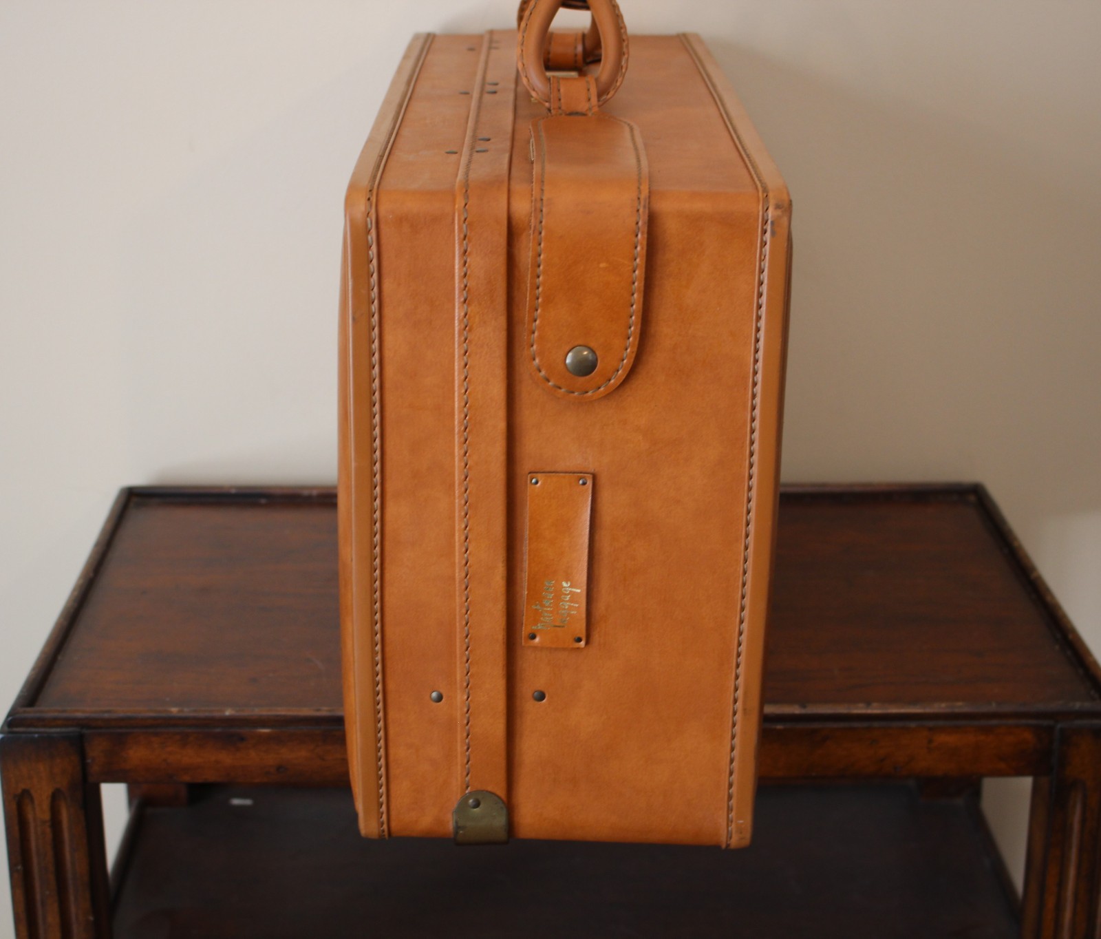 Hartmann Belting Leather Suitcase Vtg Luggage Case Paisley 21″x12.5″x7″ 2 Keys