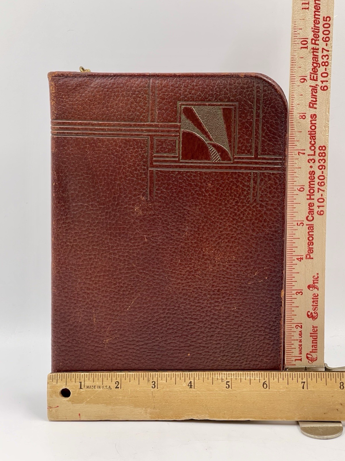 Vintage 1940s-50s BAK-PROP Men’s Travel Toiletry Kit Top Grain Leather