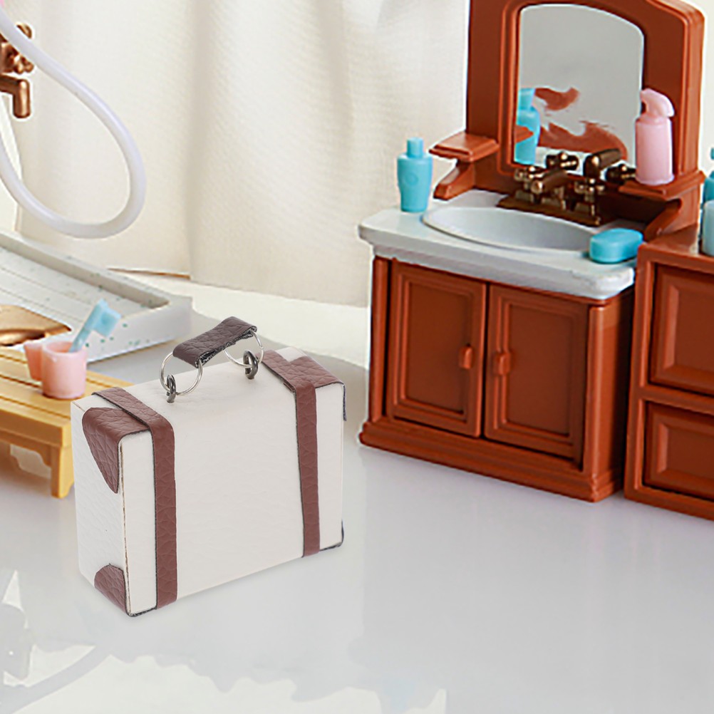 Mini Suit Case Miniature Dollhouse Accessories Suitcase Toy Luggage