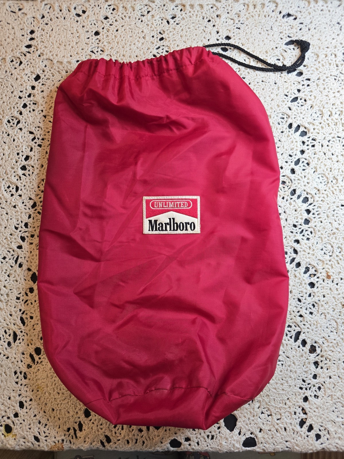 Vintage 90S Red Marlboro Cigarettes Merch Carrying Bag Drawstring