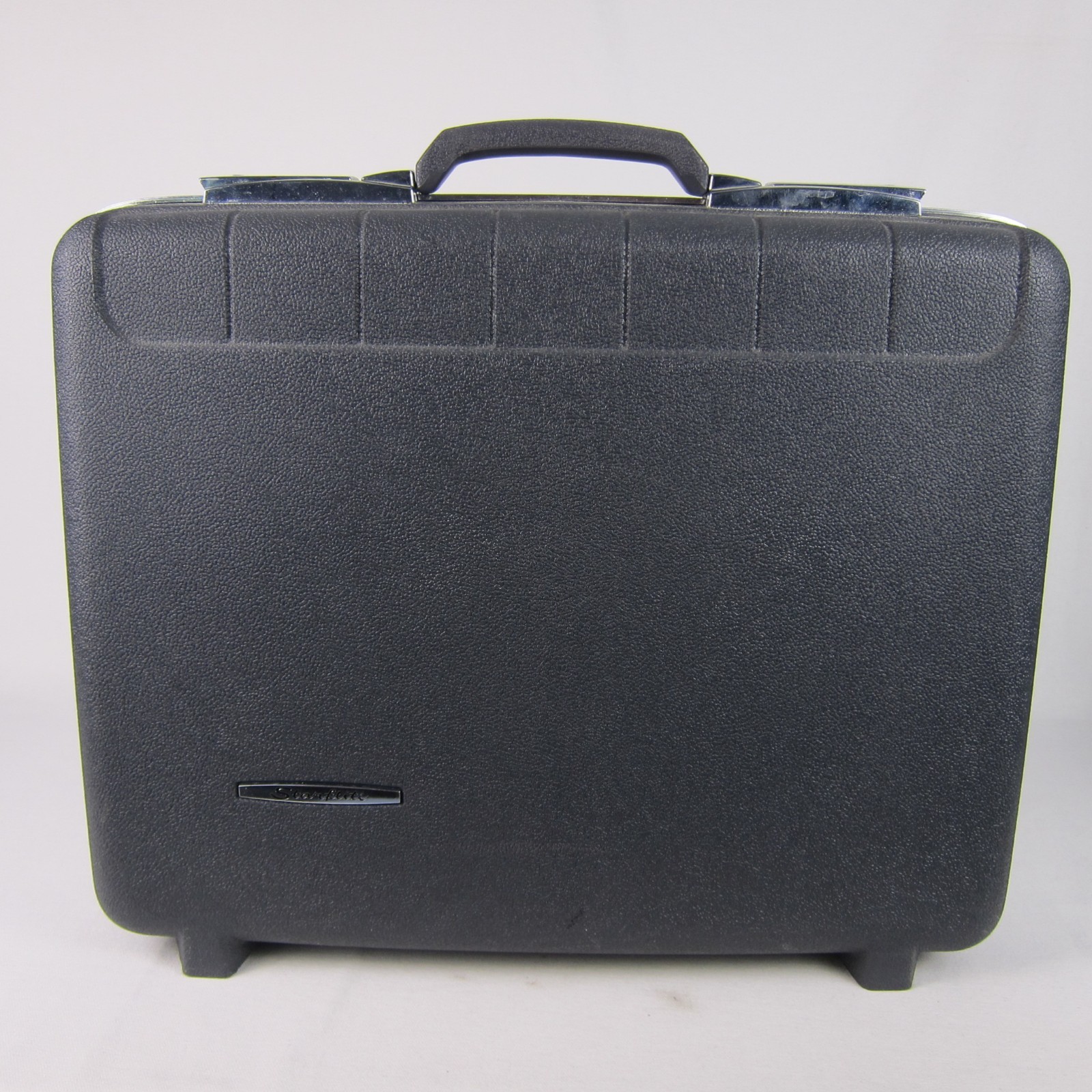 Starflite Luggage Vintage Hard Shell Over Night Case Faded Black/Gray W/Keys New