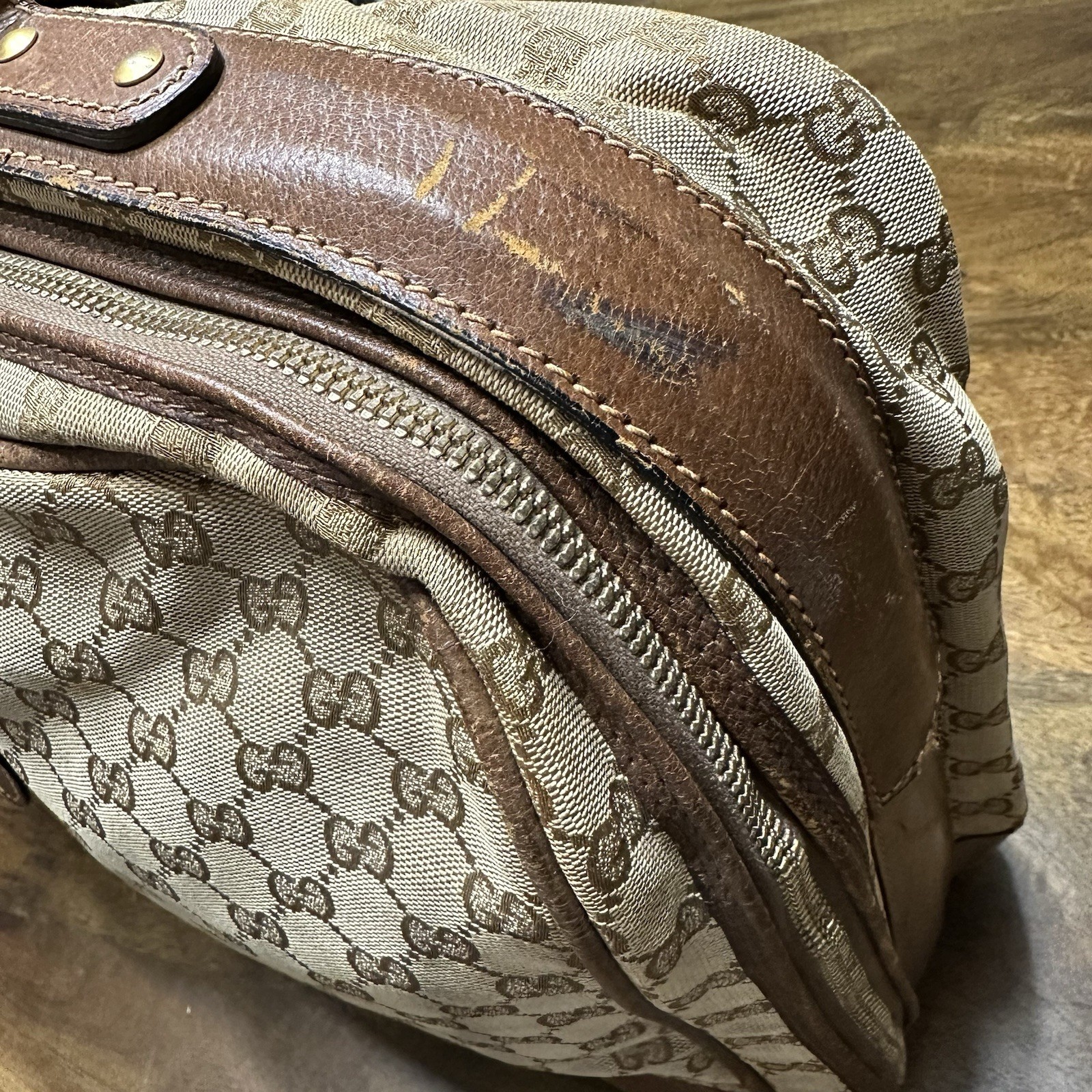 Vintage 60s Gucci Luggage Suitcase Travel Bag Monogram