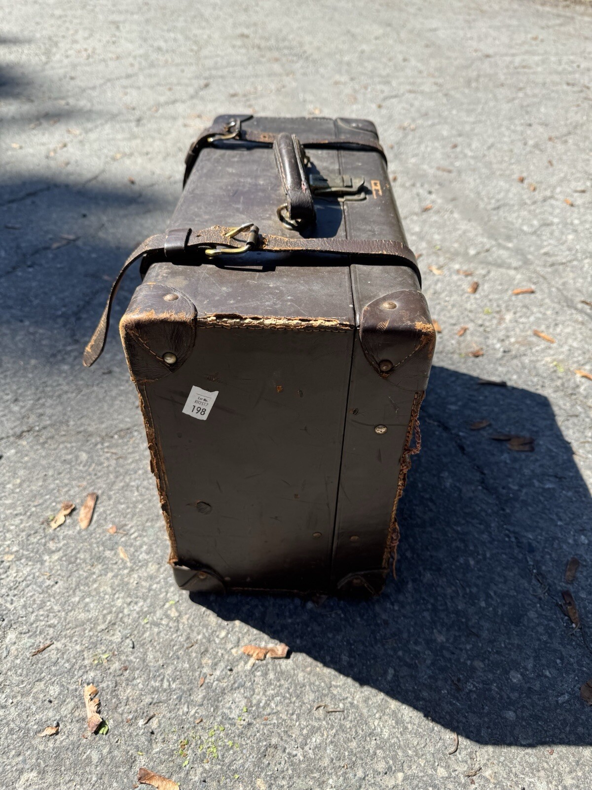 2 Vintage Excelsior Leather Luggage Travel Suitcase Briefcase 30s 40s Brown