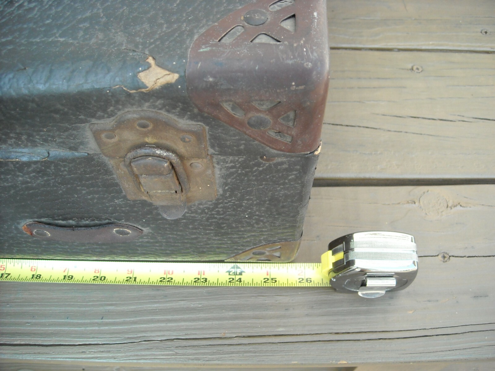 Antique / Vintage Luggage Suit Case With Sticker GREAT STEAMPUNK DECOR ITEM