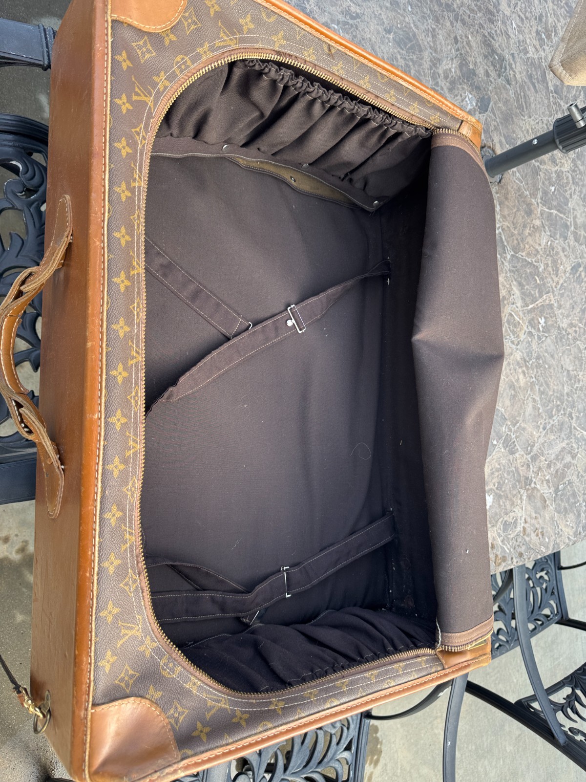 Vintage French Company Louis Vuitton Stratos 70 Monogram Suitcase Travel Bag ,