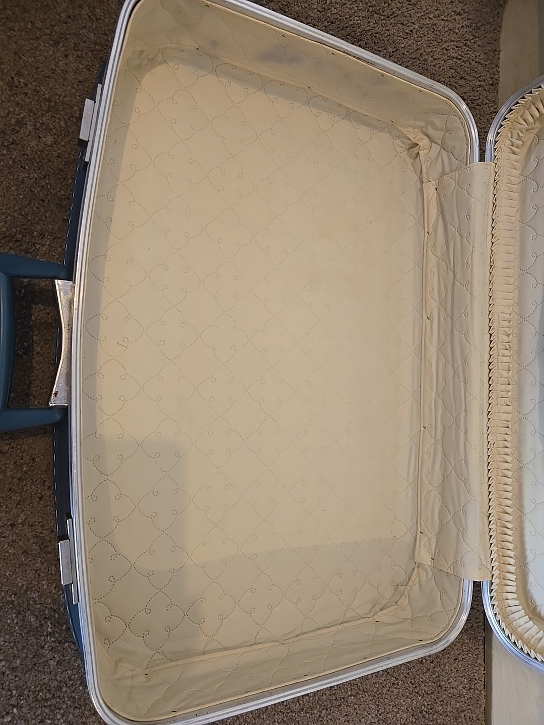MCM Vintage 1970’s Powder Blue Hard Shell Nesting Luggage Suitcases Set Of 2
