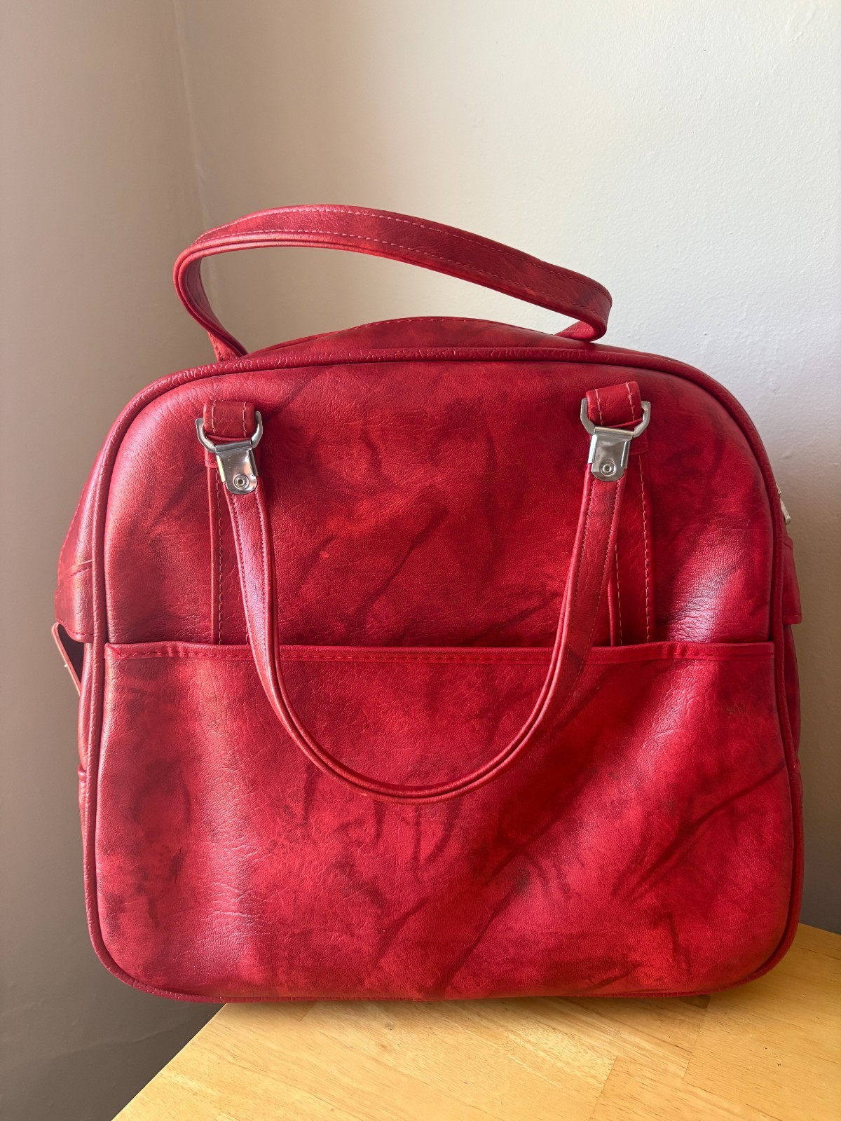 Vintage American Tourister Escort Red Carry-On Tote Suitcase Overnight Bag
