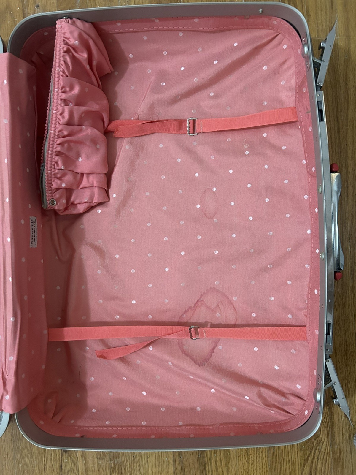 Vintage Samsonite Silhouette Hard Shell Suitcase Red
