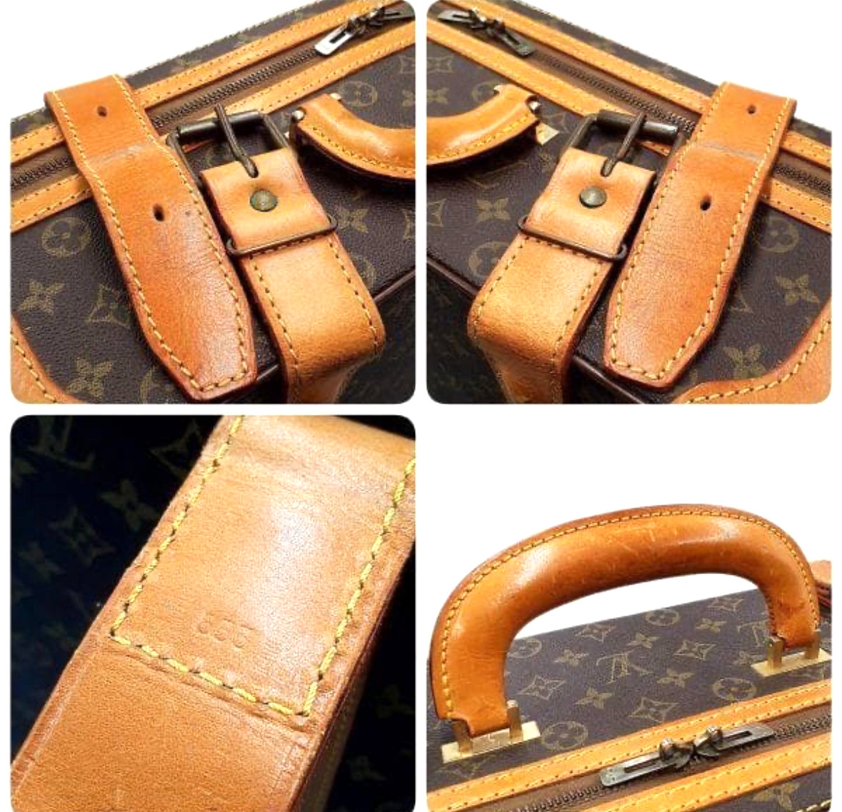 Louis Vuitton Stratos 60 Monogram Suitcase Travel Case Vintage Luggage M23236