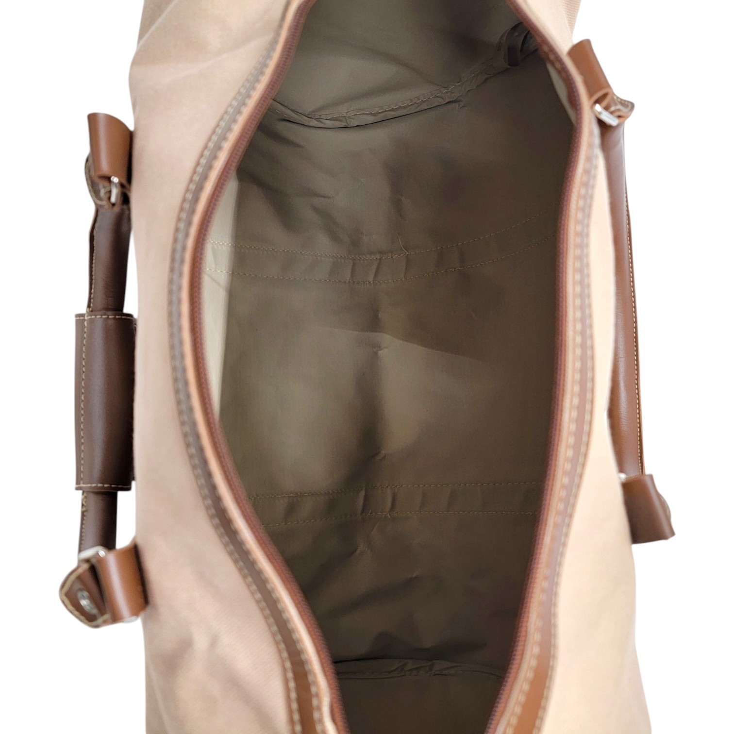 Vintage Karl Lagerfeld Duffle Bag Club Parfums Tan Canvas Travel Gym Weekender