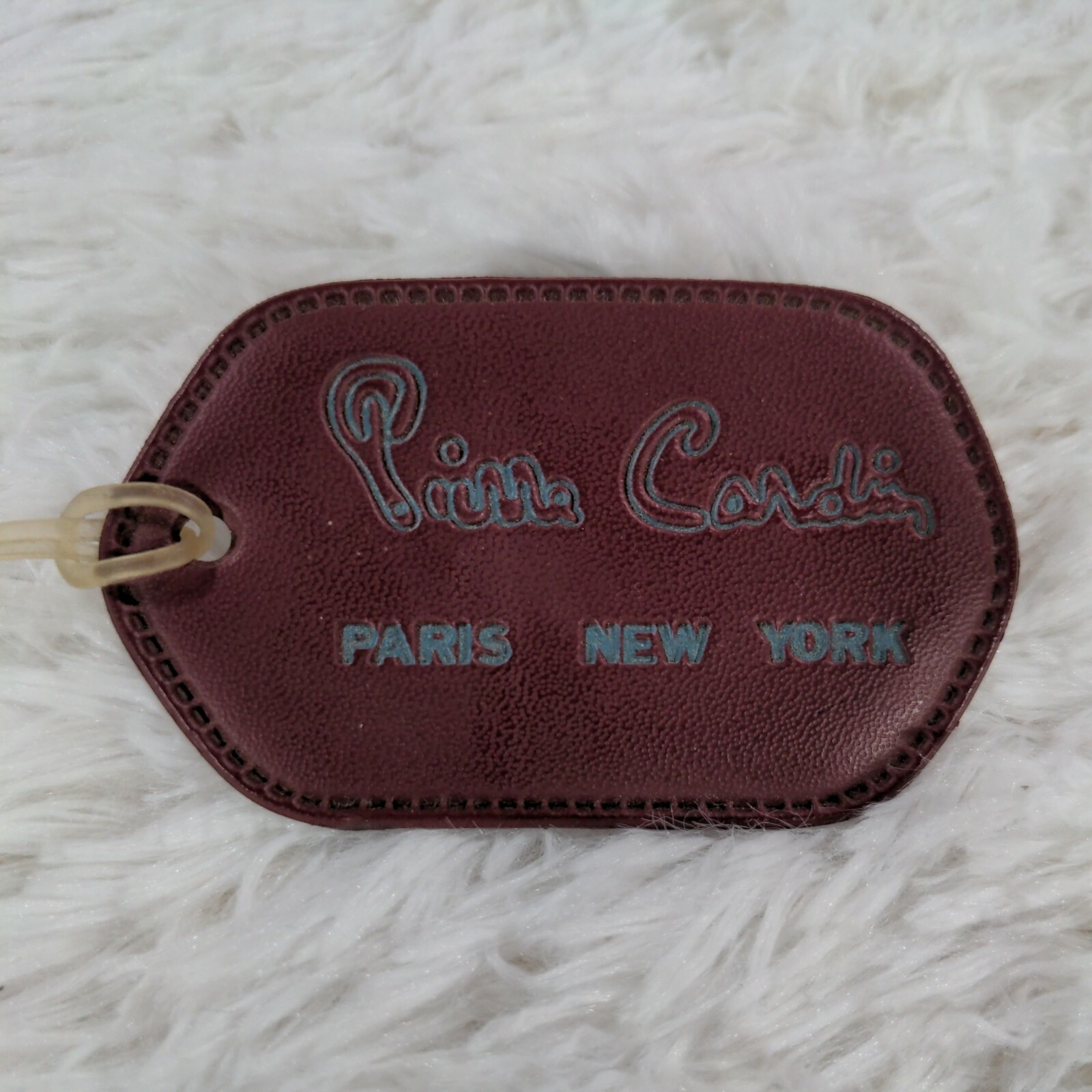 Vintage Pierre Cardin Luggage Tag Red 3.75″