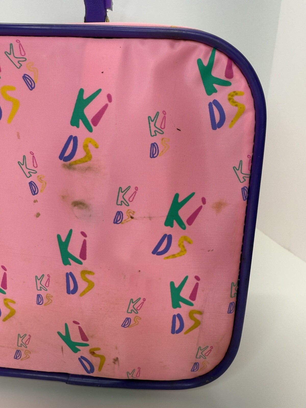 Vintage 90s Mini Suitcase Box Unbranded Pink Bright Colors Geometric Y2K