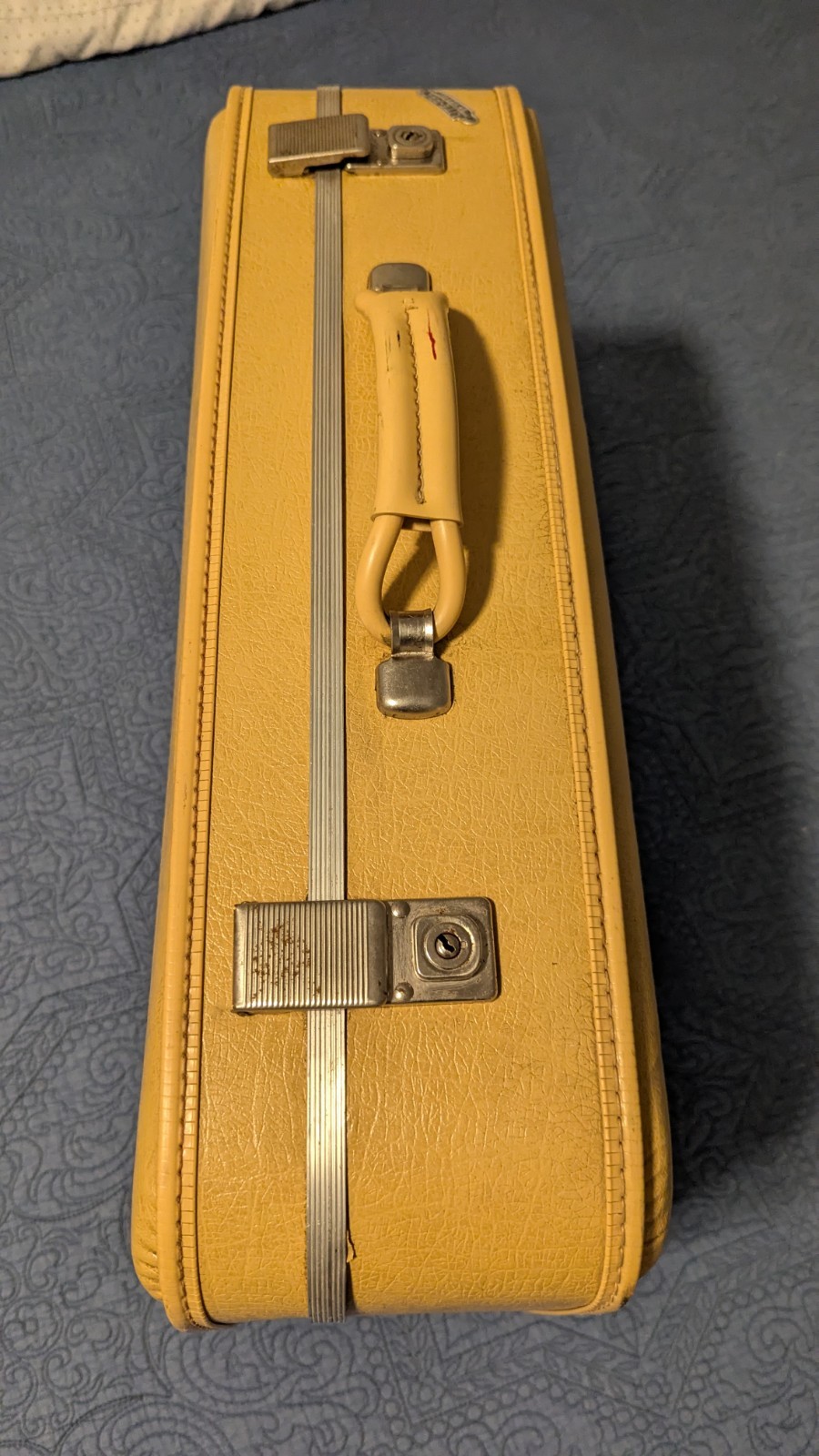 Vintage Yellow Suitcase Luggage