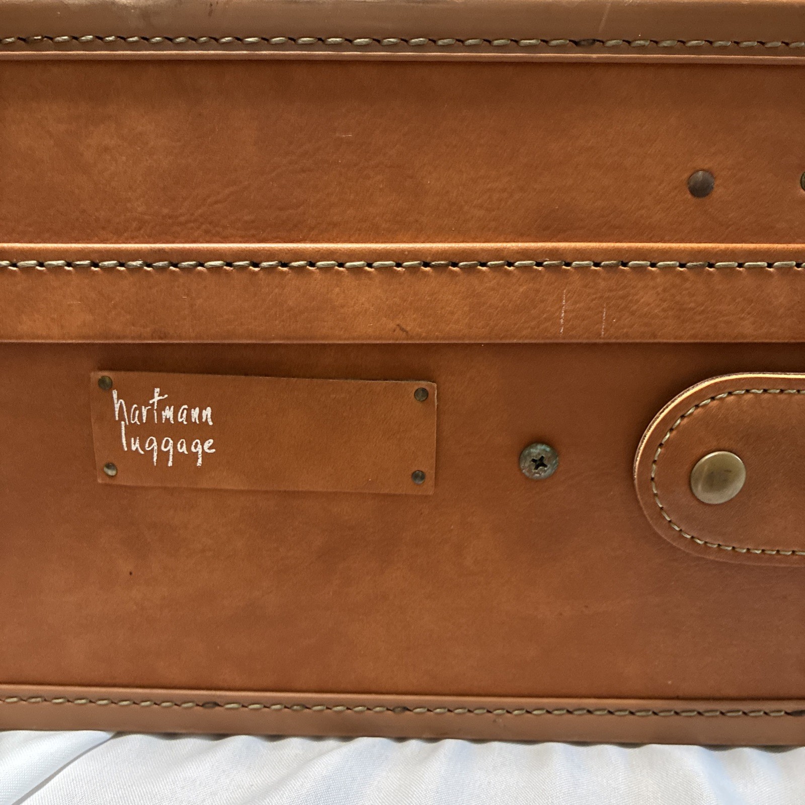 Hartmann Belting Leather Suitcase Vtg Luggage Case Paisley 21″x12.5″x7″