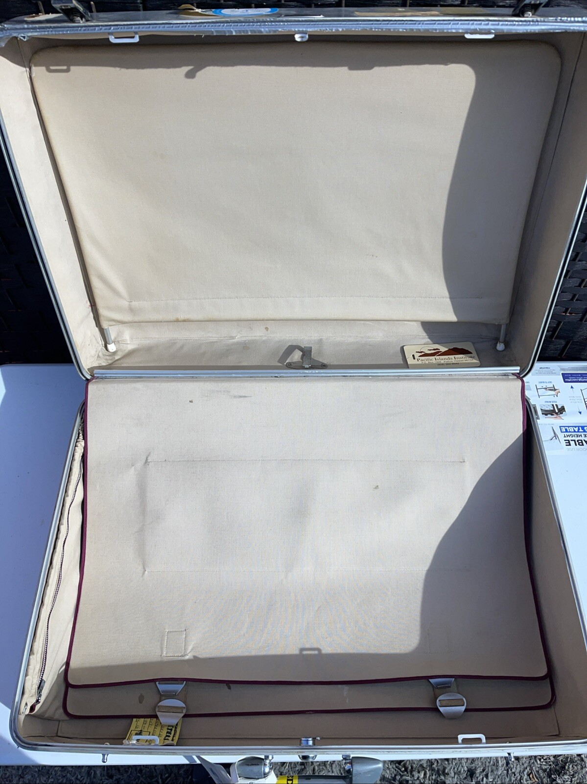 Vintage Halliburton LA Aluminum Suitcase Case 26x18x9 Pre-Zero MCM NO KEY