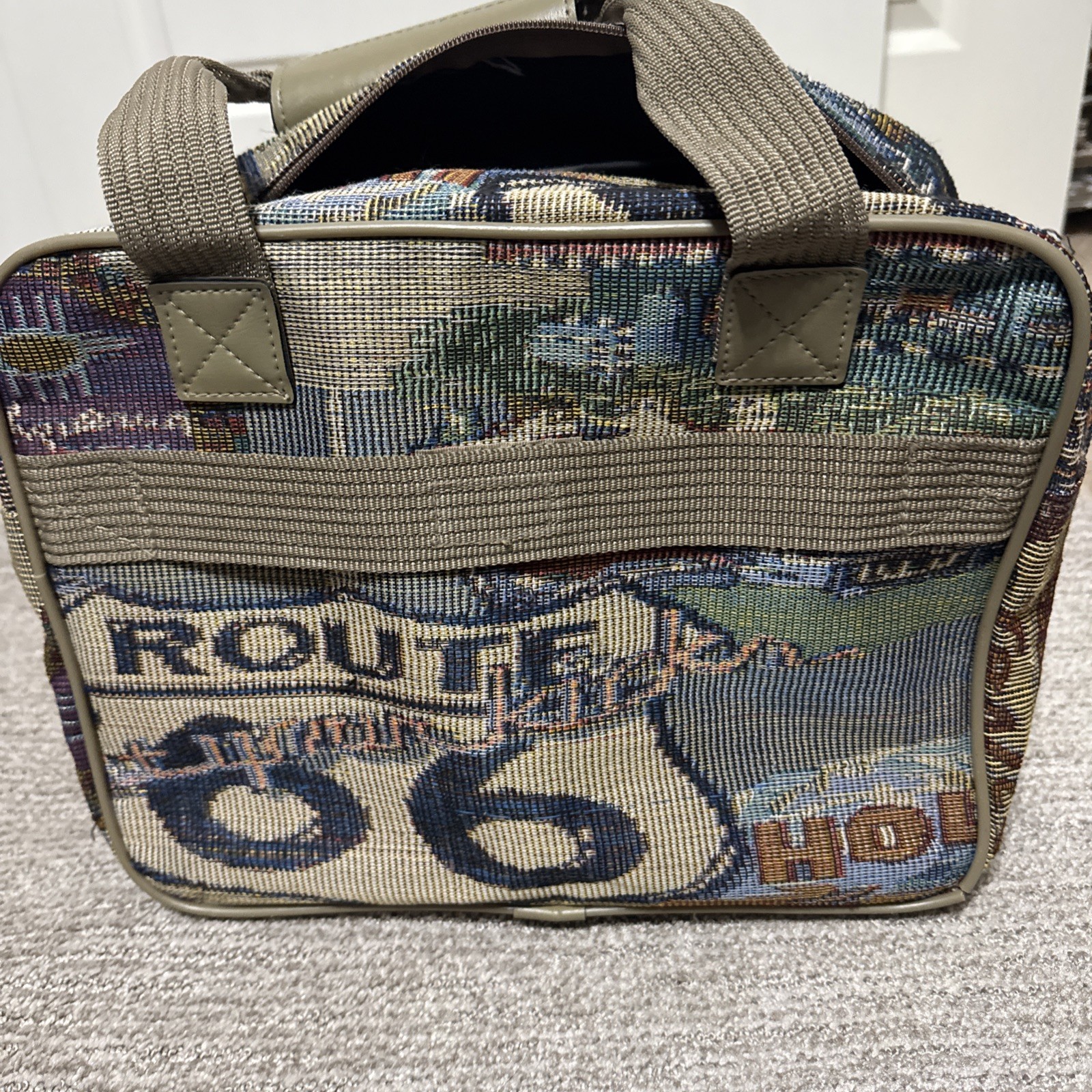 Vintage Pioneer Express Route 66 Tapestry Weekender Travel Carry on Luggage Bag