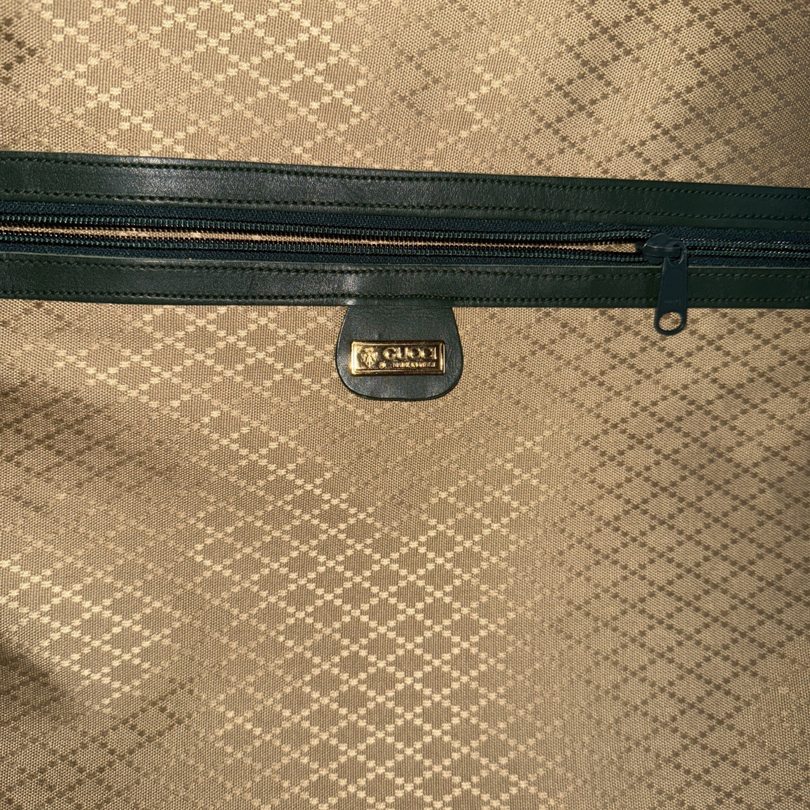 Vintage Green Gucci Luggage Suitcase — Excellent Condition