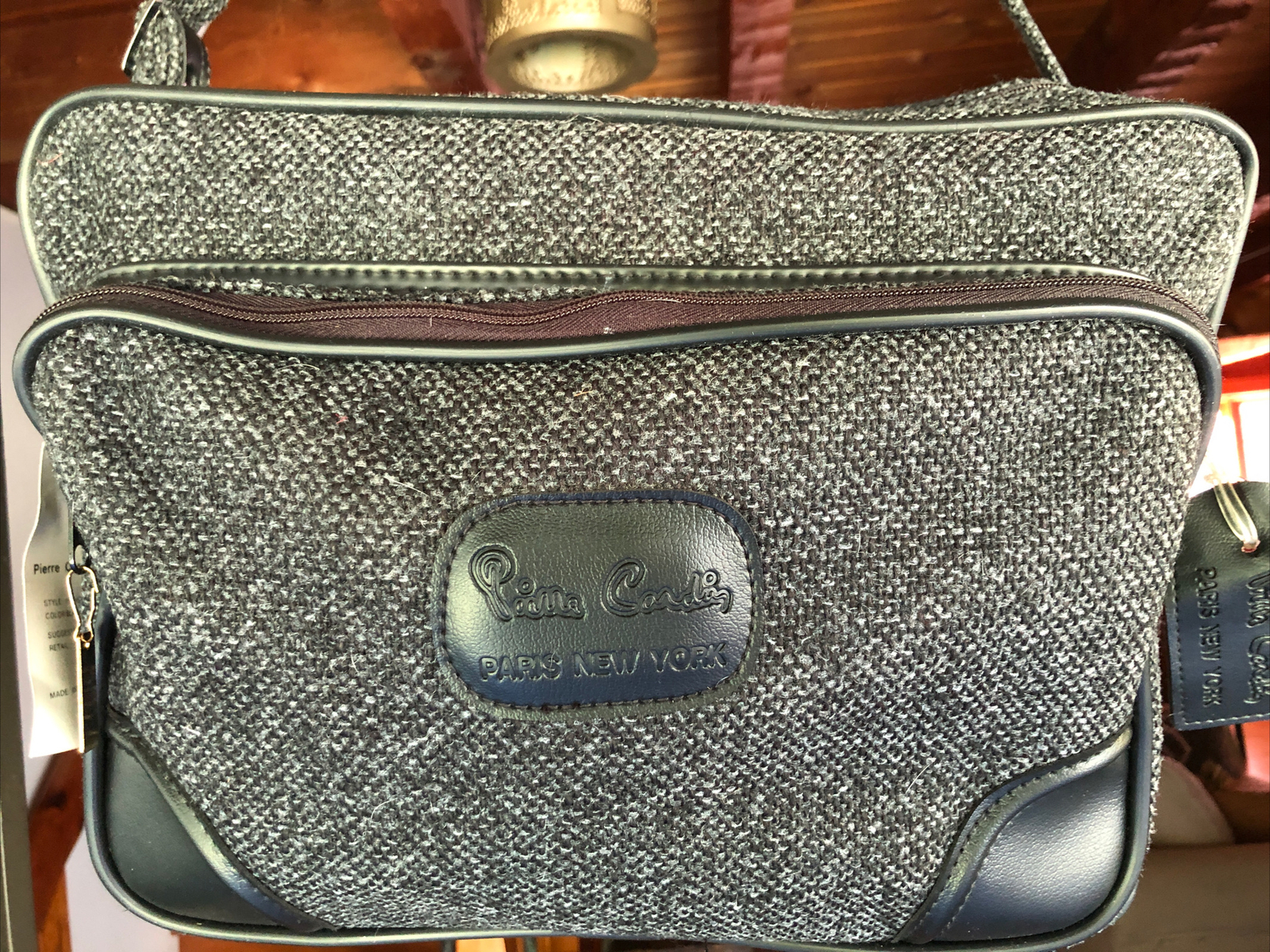 Vintage Pierre Cardin Tweed Travel Carry On Bag By Henry Rosenfeld. Brand New