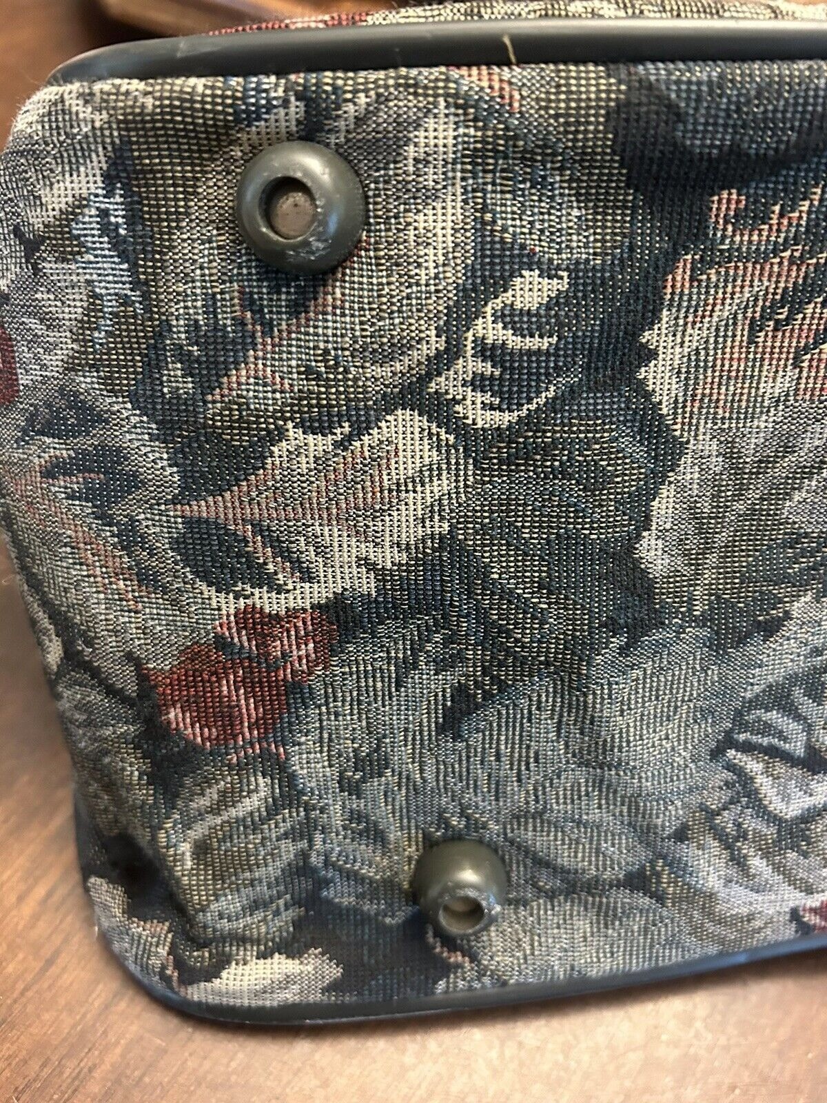 Vintage Jaguar Luggage Set Floral Tapestry Zip Travel Bags JC Penny 80’s Cottage