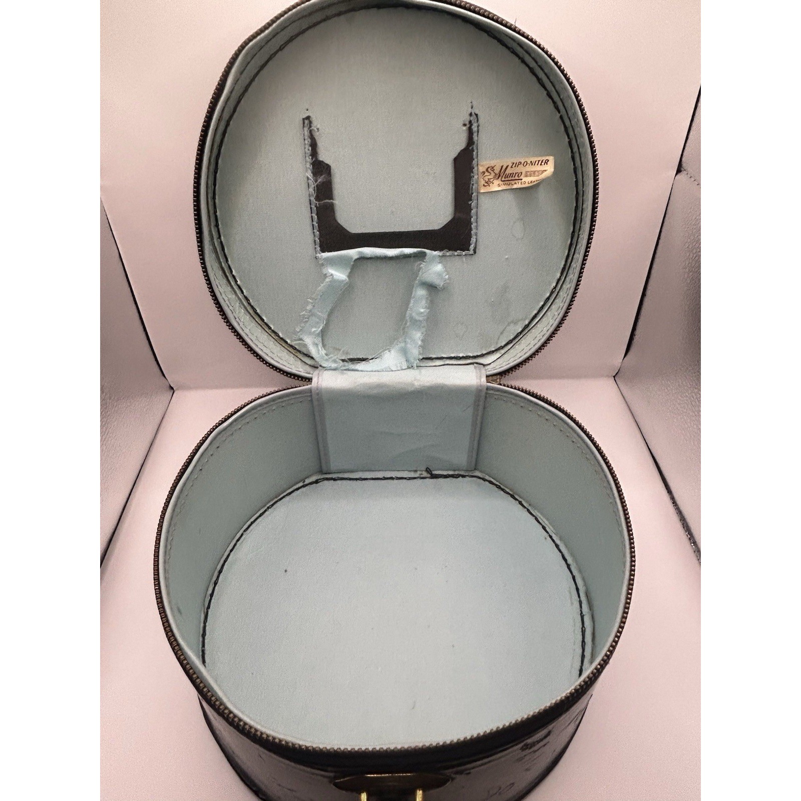 Vintage 1950s Munro Ballet Dance Case Zip-O-Niter Black Ballerina AS-IS