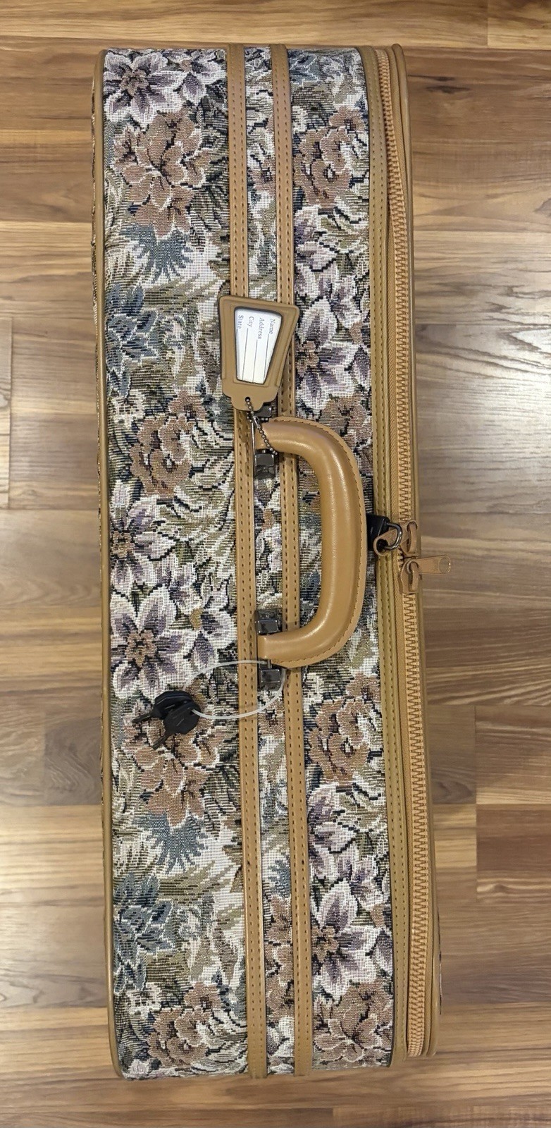 Vintage Pierre Cardin Floral Tapestry Luggage Suitcase Perfect Condition