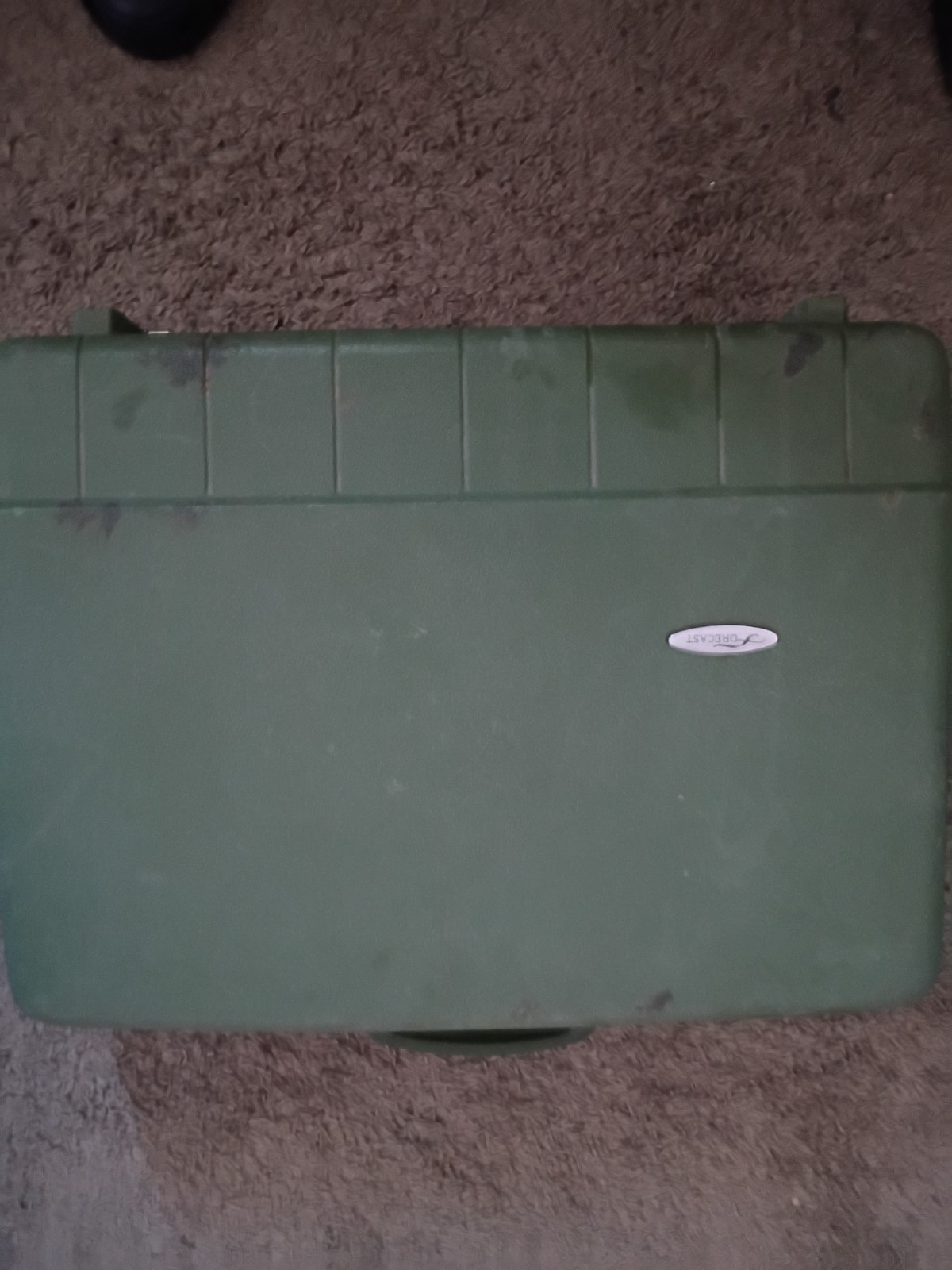 Sears Vintage Green Forecast Suitcase Hard Case Luggage