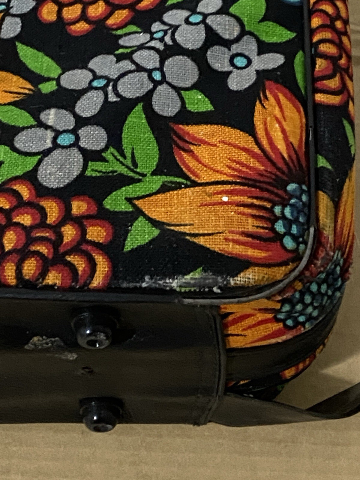 Vtg Bantam Travelware 2 Pc Floral Luggage Set