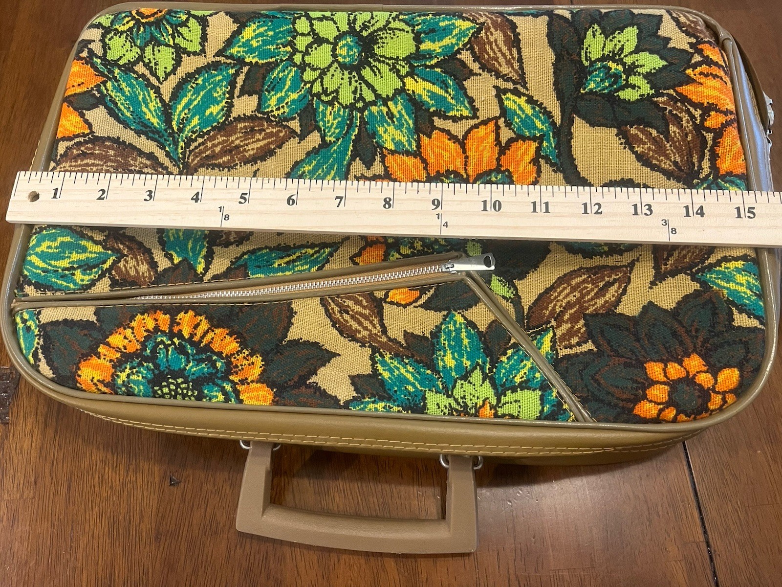 Vintage 60s 70s Retro Suitcase Floral Flowers Flower Power Bantam Hippie boho