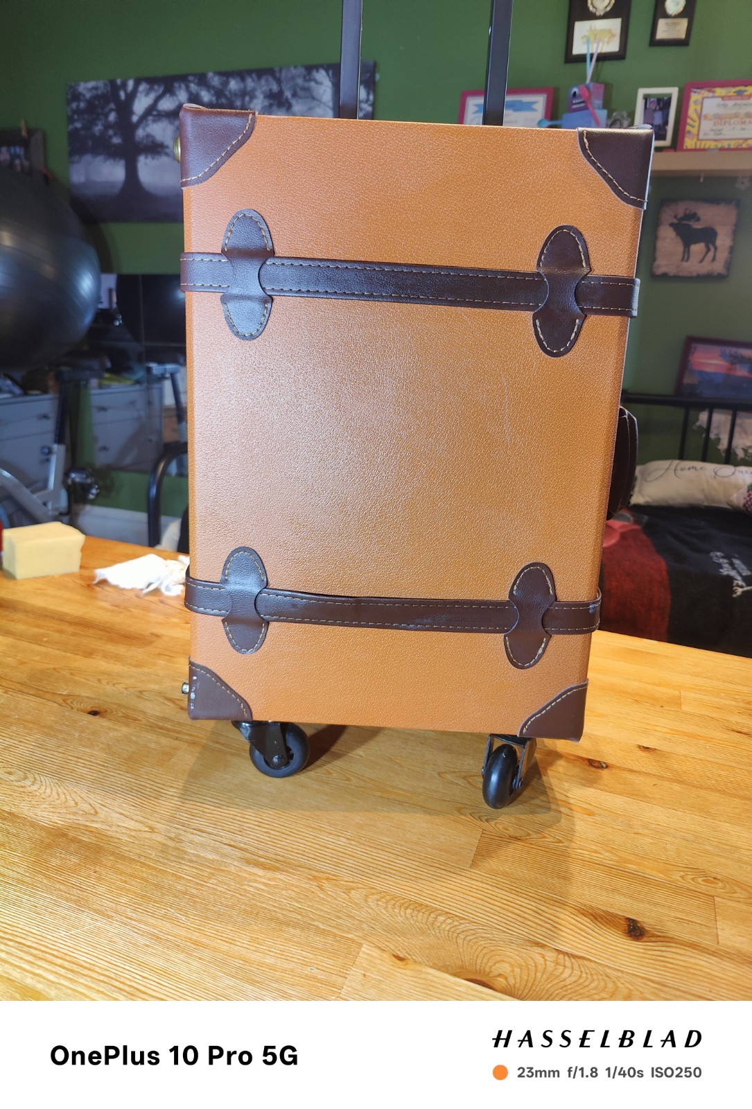 Brand Moierg TrolleyLuggage Vintage Suitcase X small Caramel &Brown