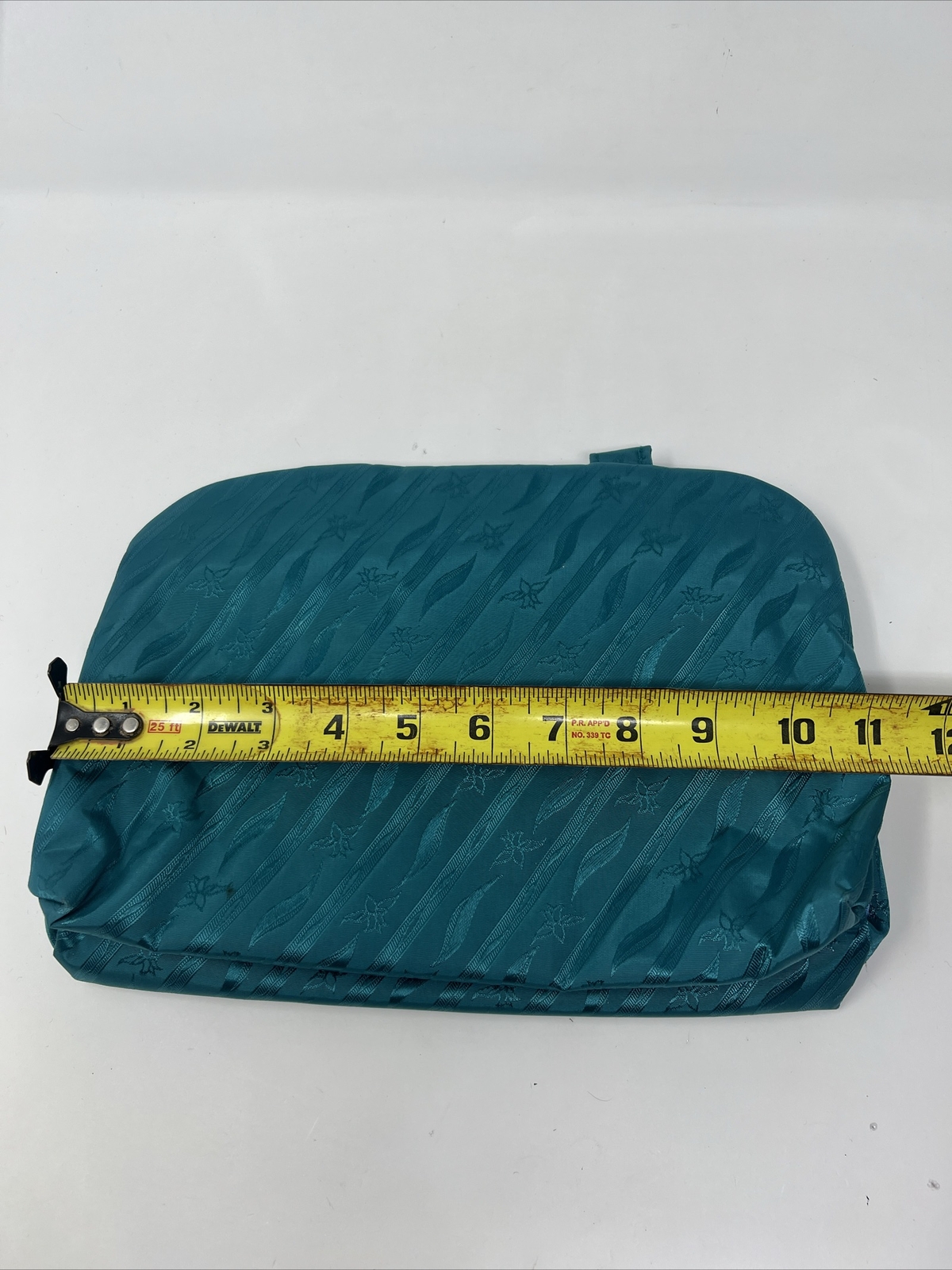 Saks Fifth Avenue Vintage Teal Dorli toiletry Lingerie Travel Bag