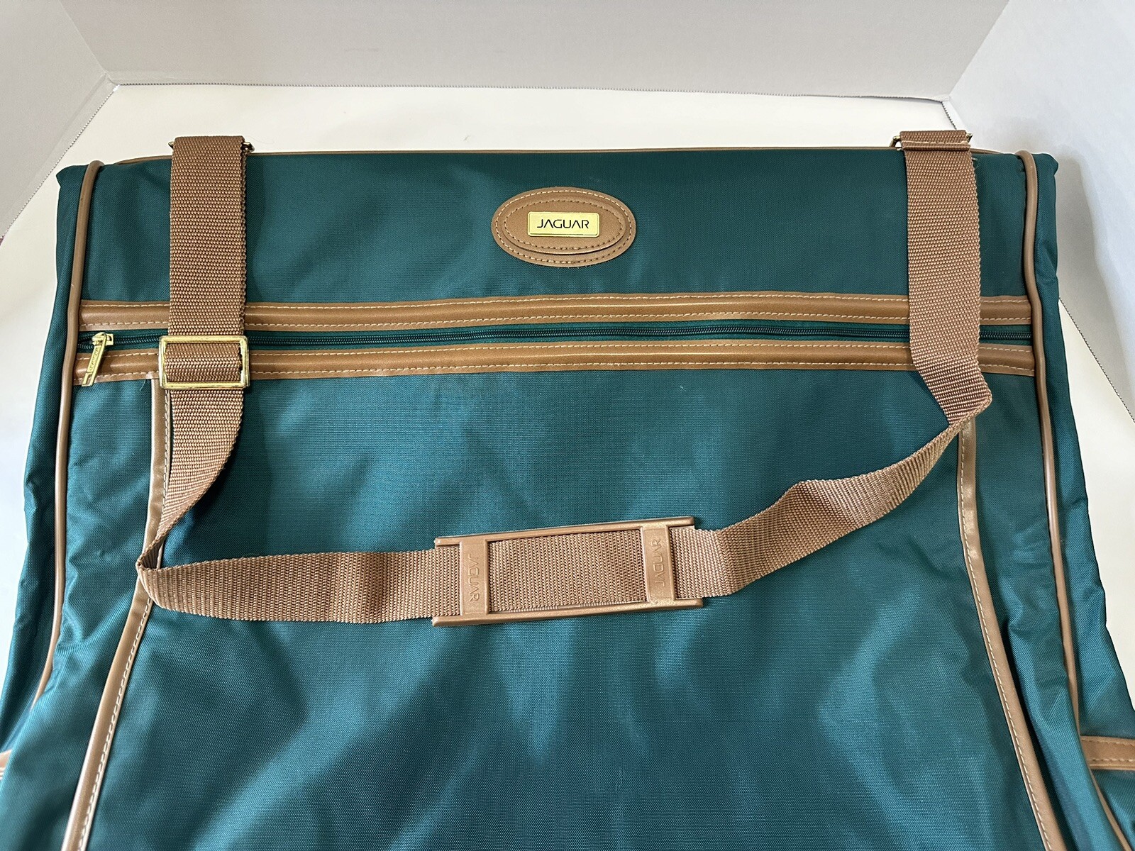 Vintage Jaguar Green Suit Garment Travel Bag